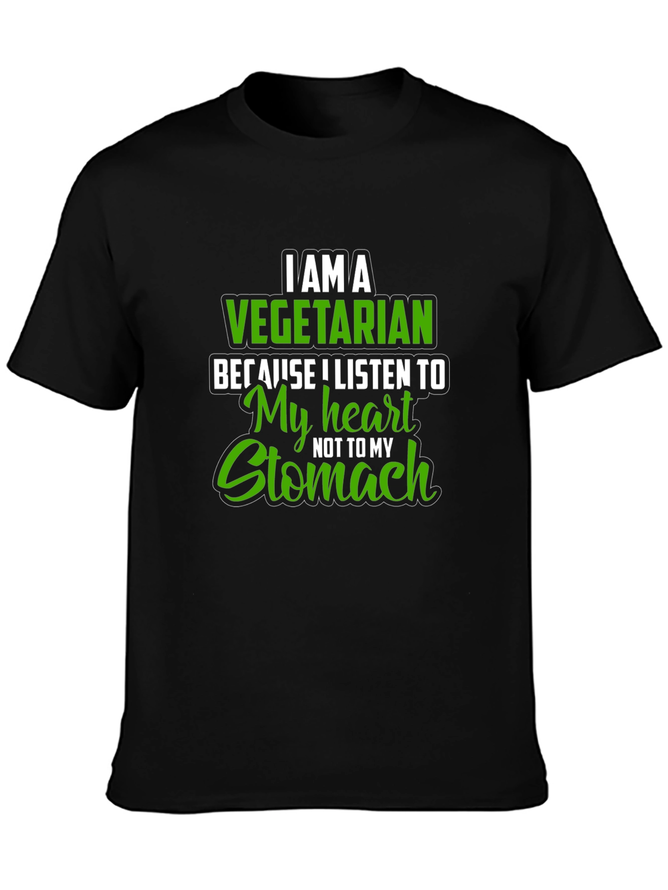 Vegetarian Heart T-Shirt - Listen to Your Heart!