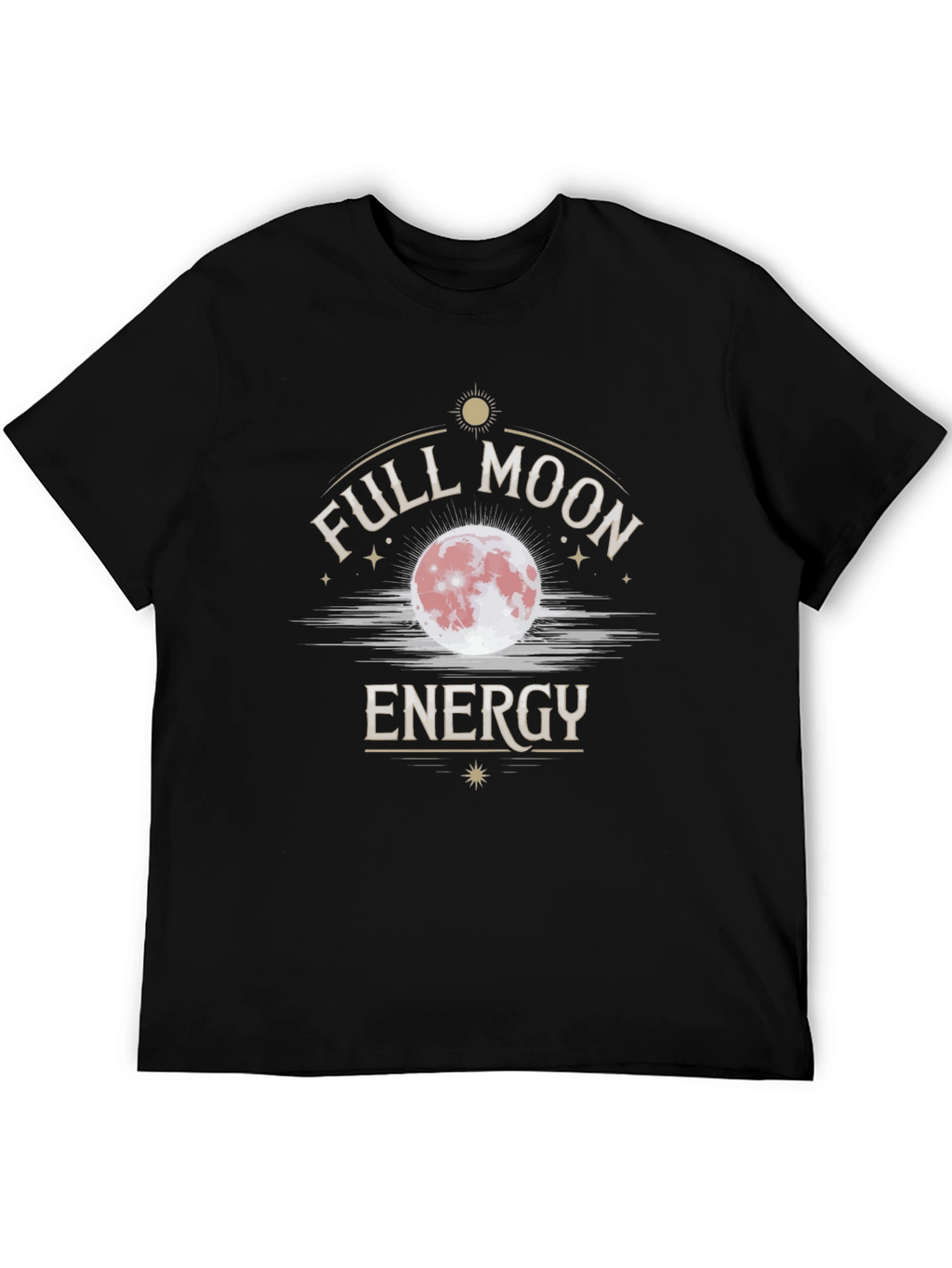 Full Moon Energy Black Graphic T-Shirt