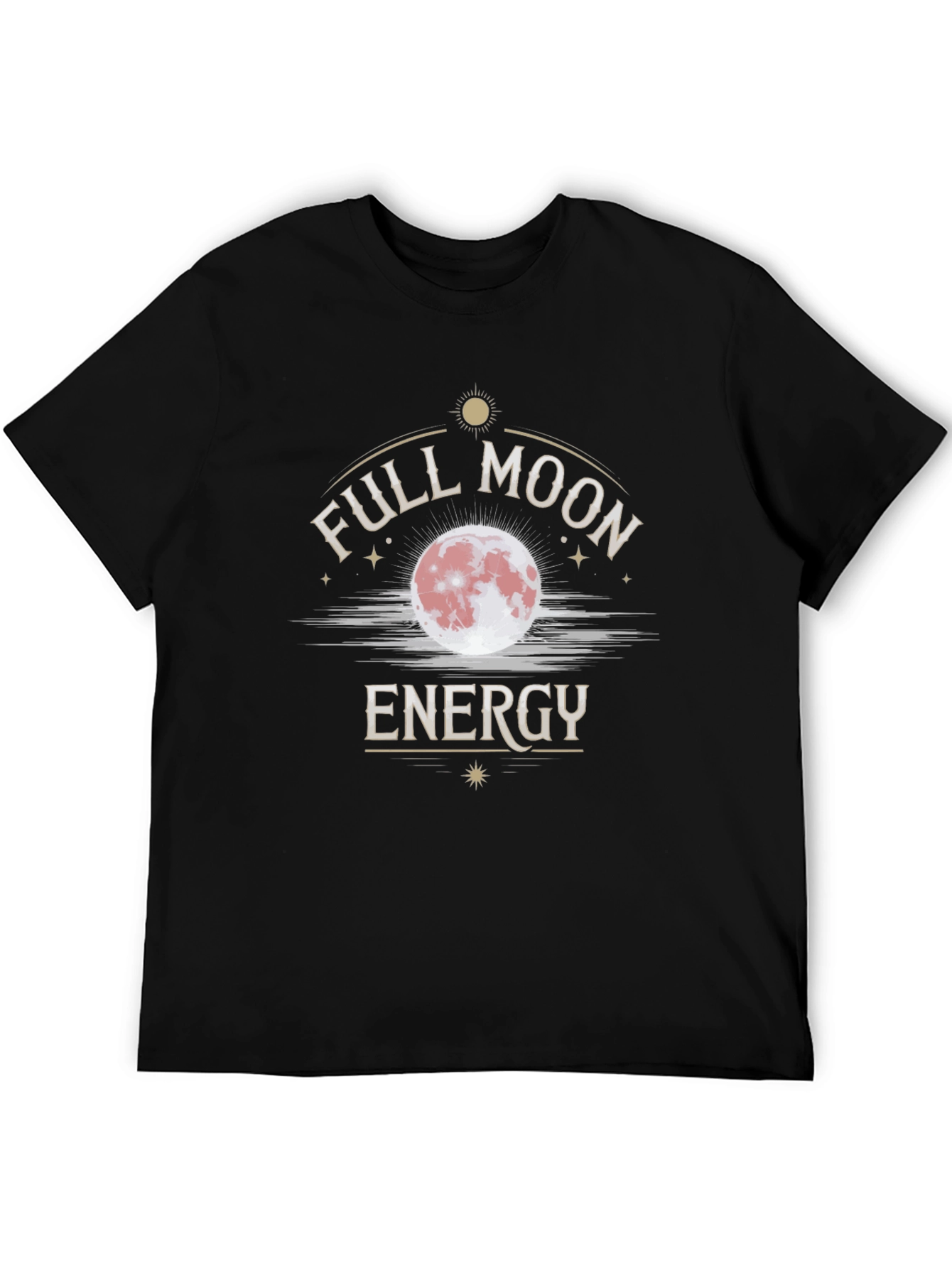 Full Moon Energy Black Graphic T-Shirt