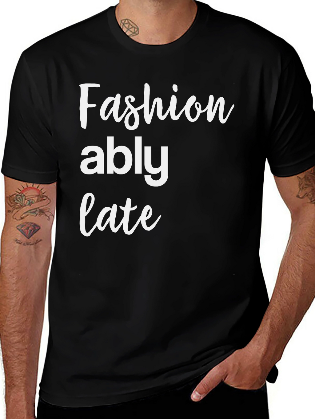 Fashionably Late Graphic Tee - Stylish & Comfortable