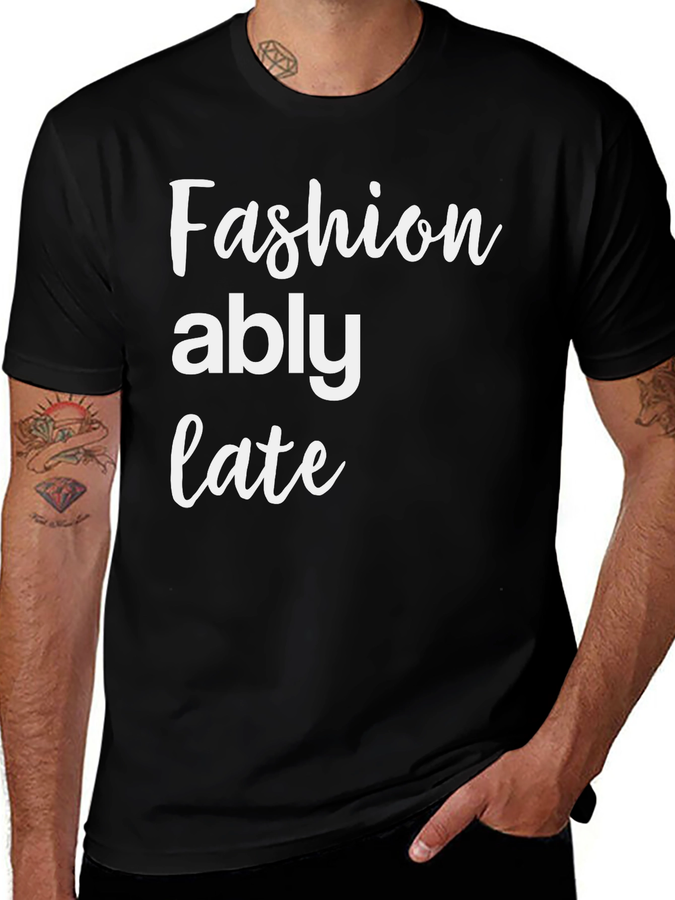 Fashionably Late Graphic Tee - Stylish & Comfortable