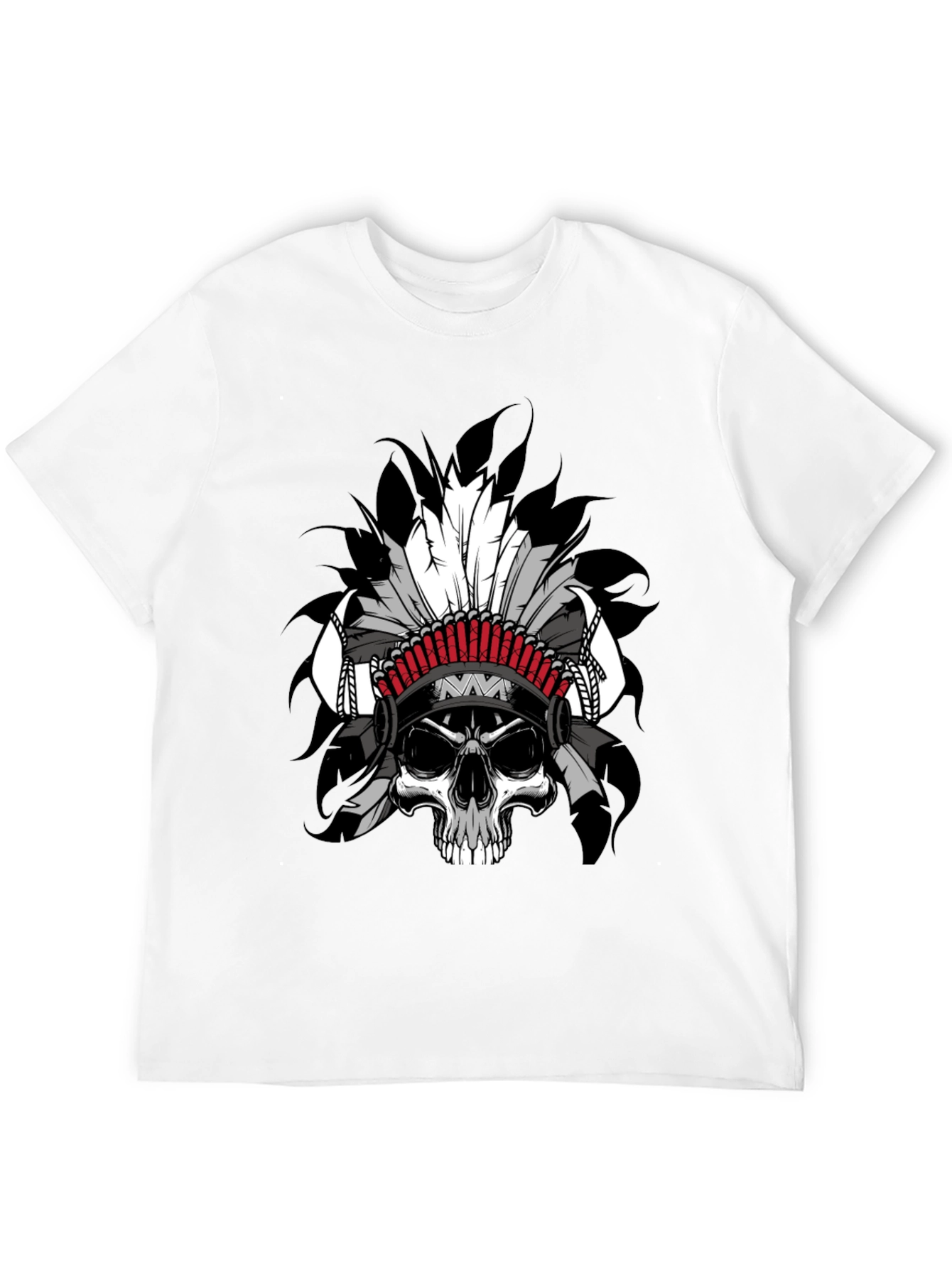Skull Chief Graphic T-Shirt - Black Cotton Tee
