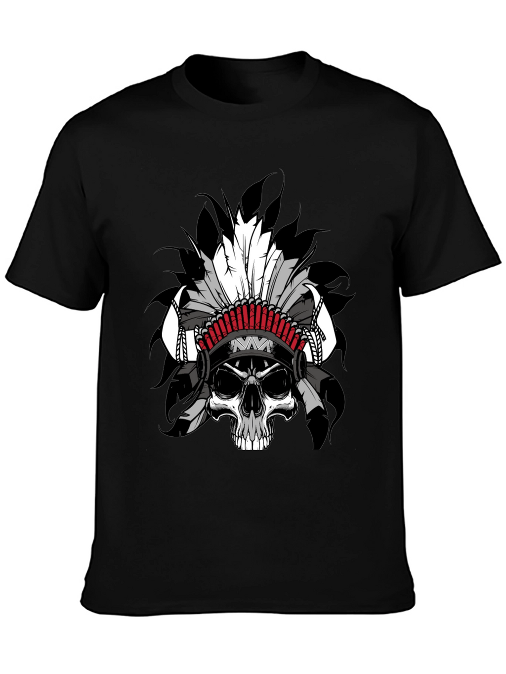 Skull Chief Graphic T-Shirt - Black Cotton Tee