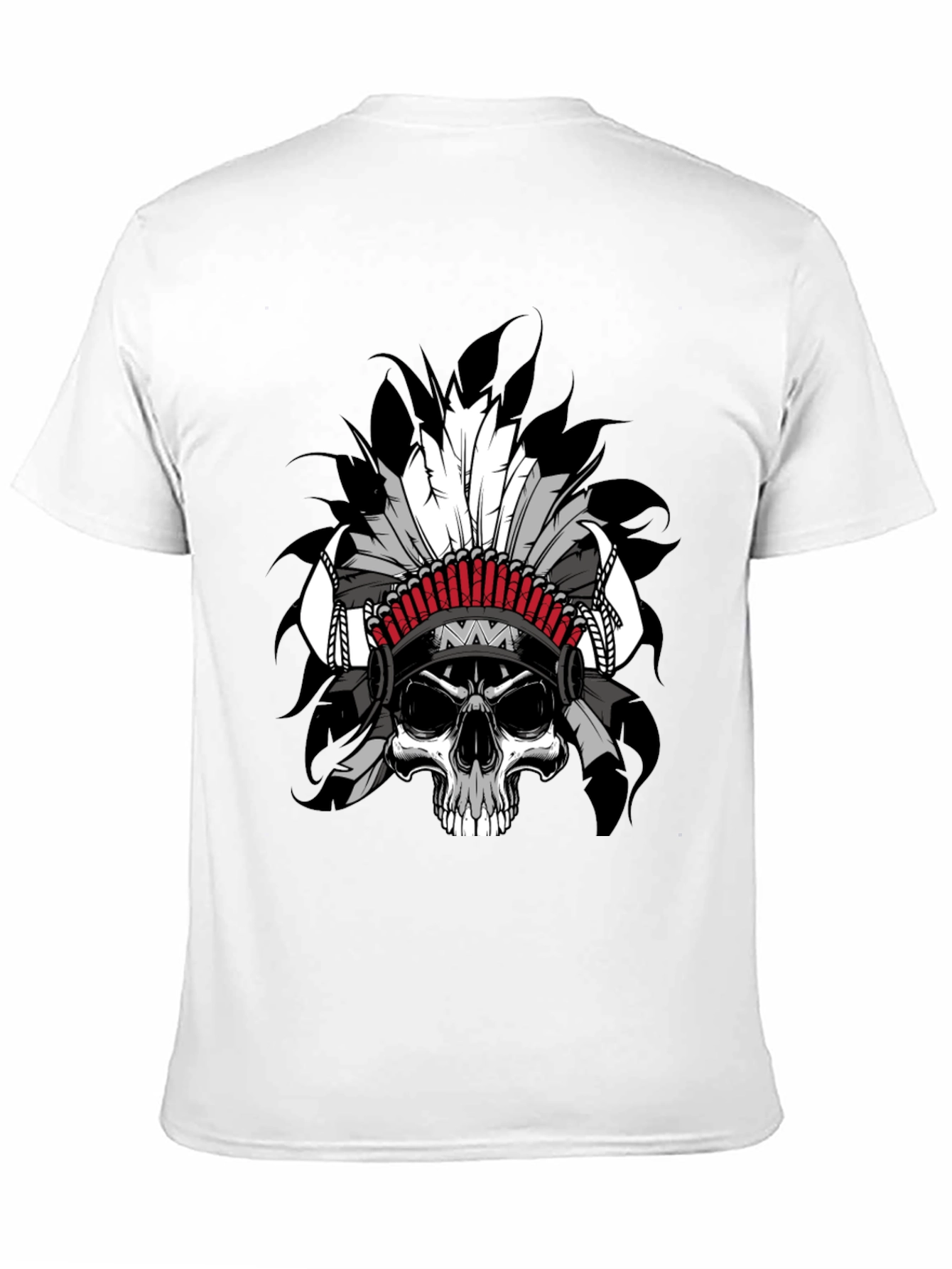 Skull Chief Graphic T-Shirt - Black Cotton Tee