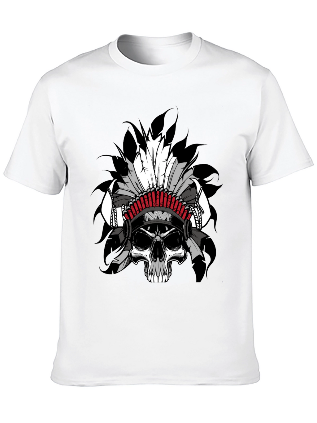 Skull Chief Graphic T-Shirt - Black Cotton Tee