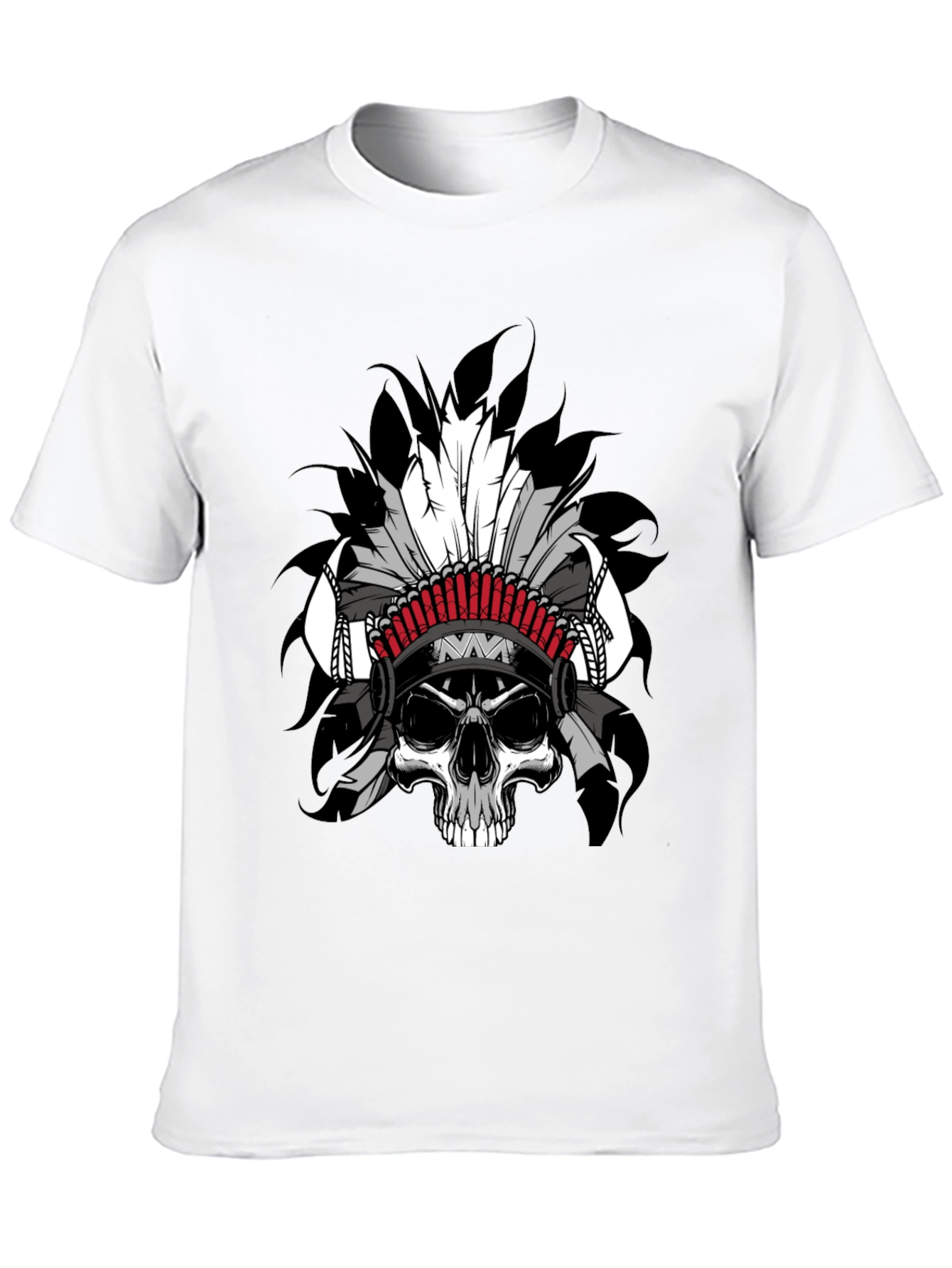 Skull Chief Graphic T-Shirt - Black Cotton Tee
