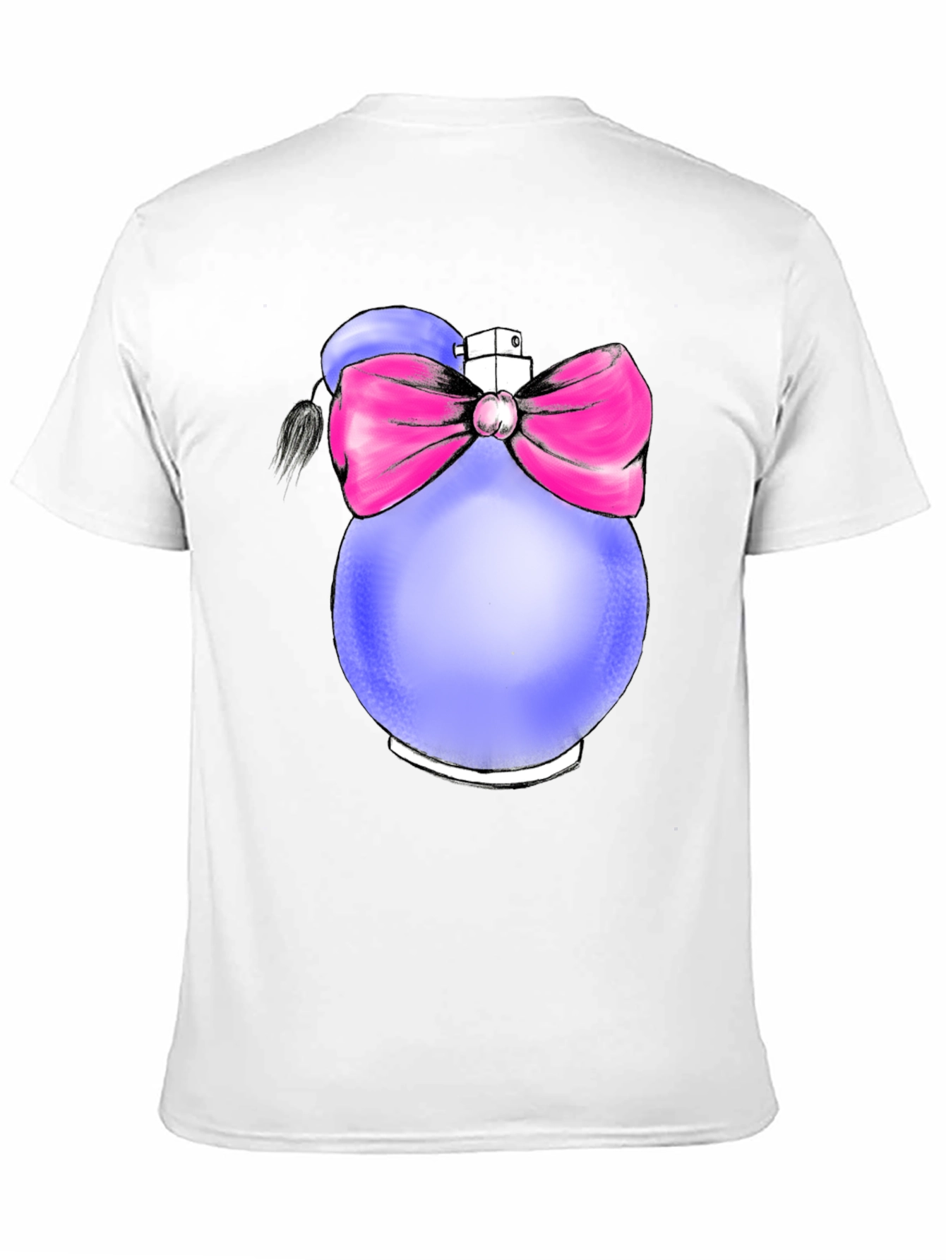Perfume Bottle Graphic T-Shirt - Novelty Fashion Tee