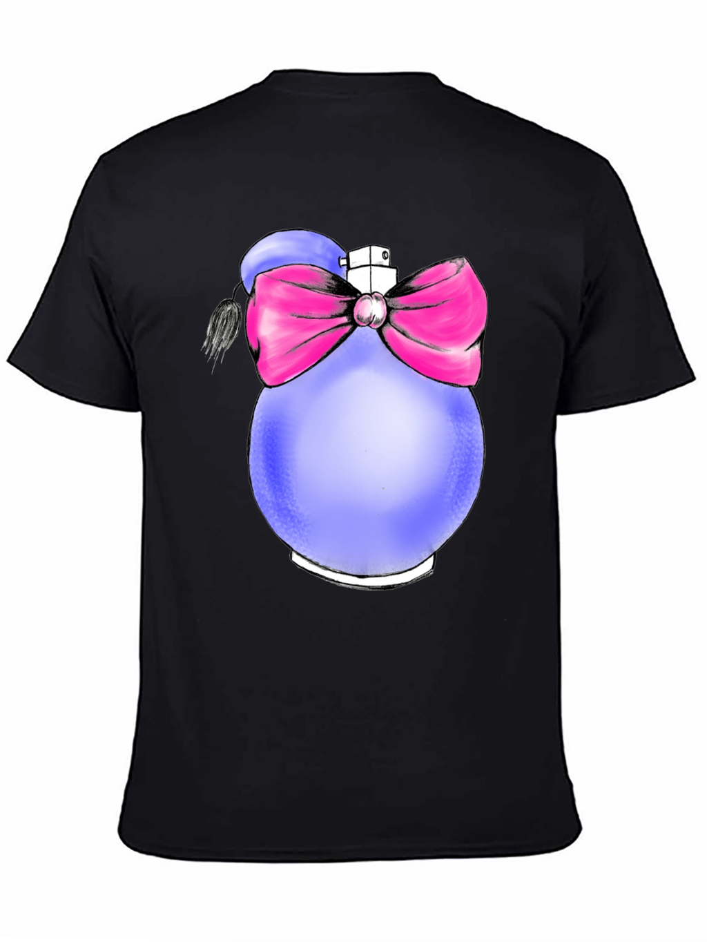 Perfume Bottle Graphic T-Shirt - Novelty Fashion Tee