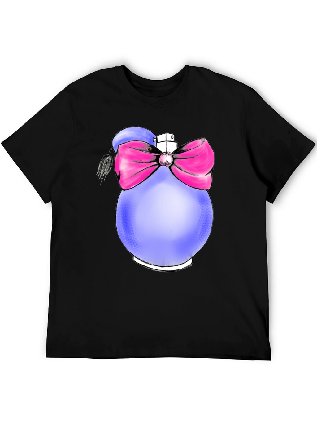 Perfume Bottle Graphic T-Shirt - Novelty Fashion Tee
