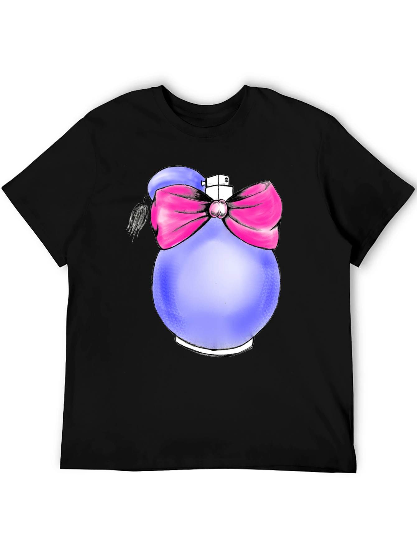 Perfume Bottle Graphic T-Shirt - Novelty Fashion Tee