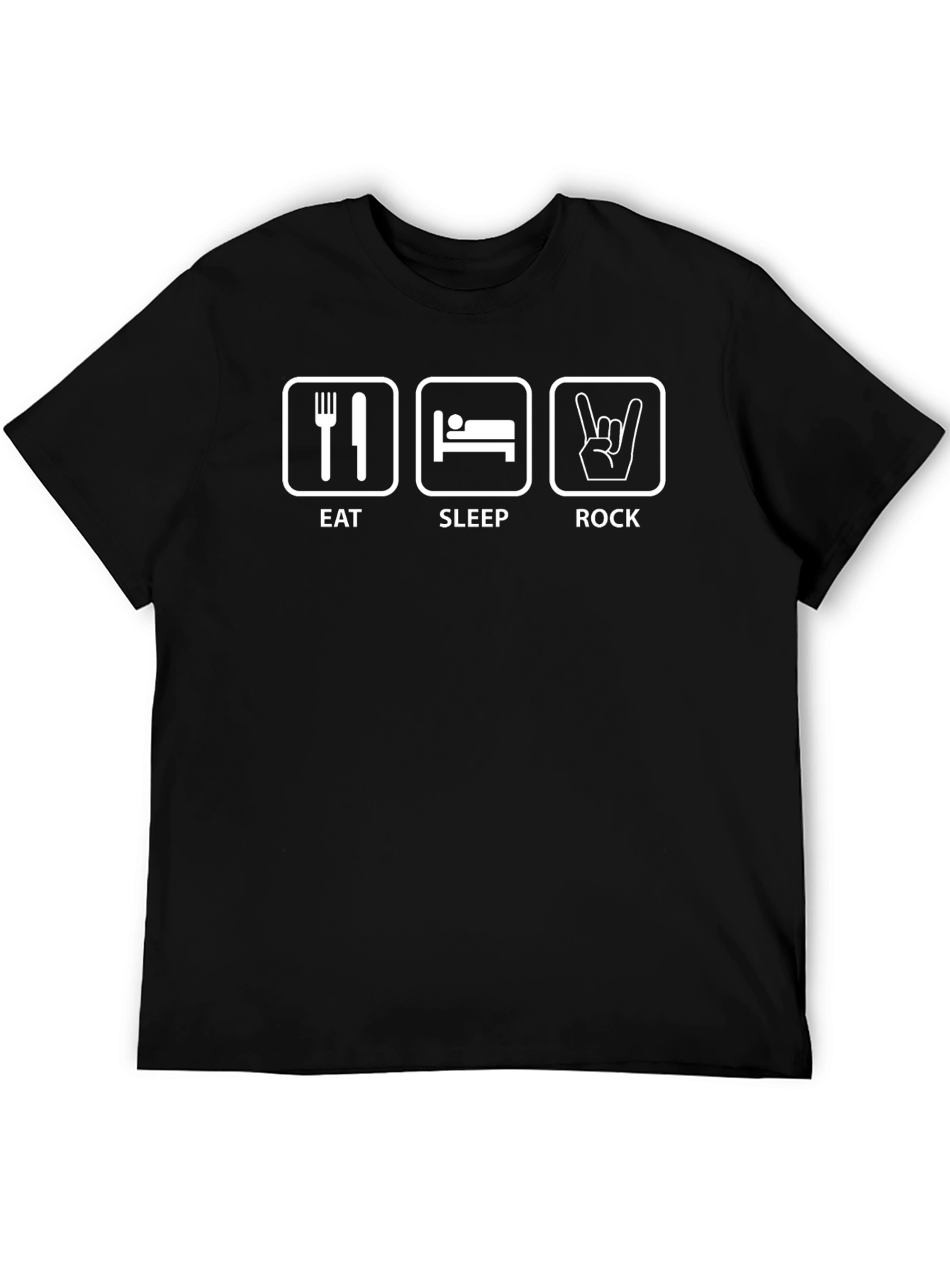 Eat Sleep Rock Graphic T-Shirt - Music Lover Tee
