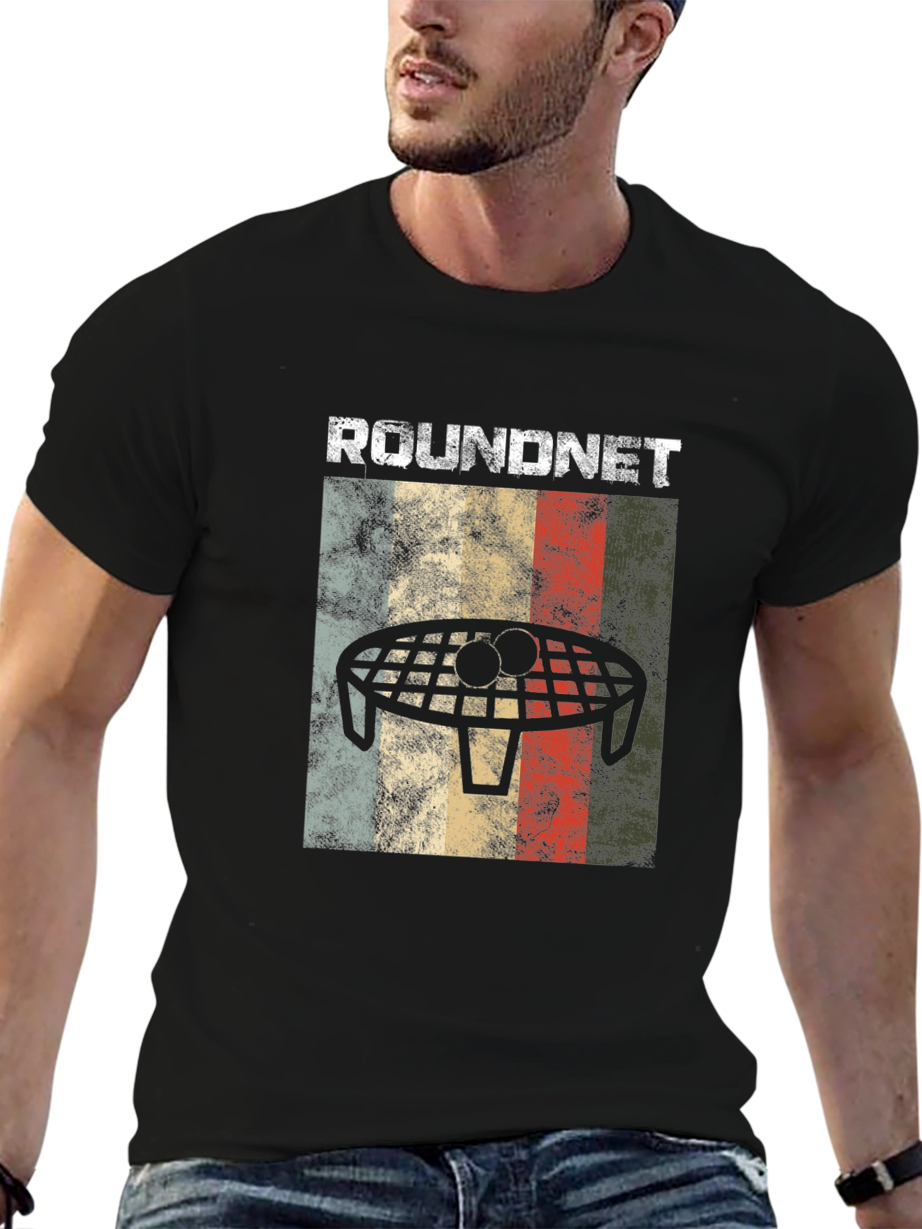 Retro Roundnet T-Shirt - Vintage Spikeball Tee