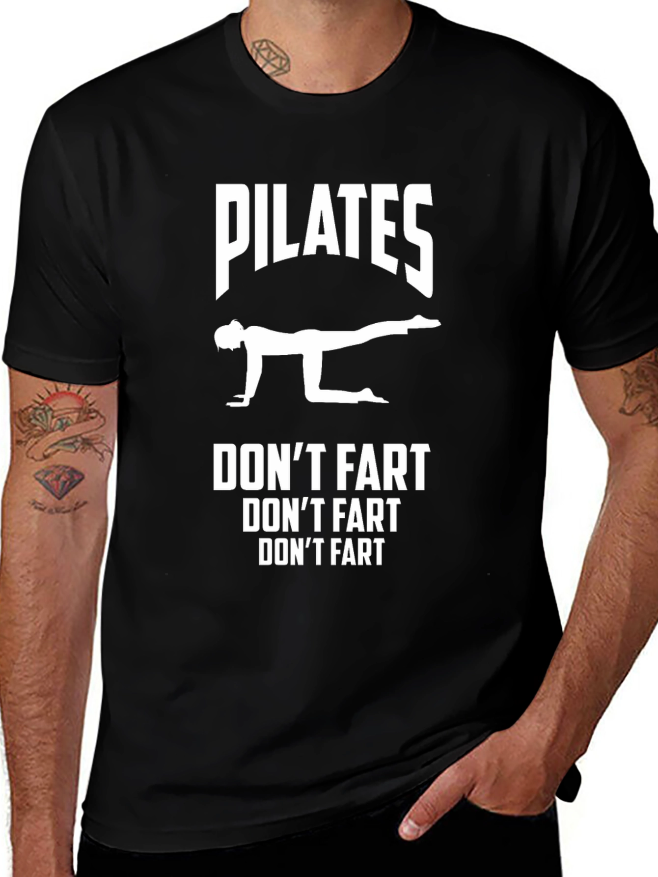 Pilates Dont Fart Graphic T-Shirt