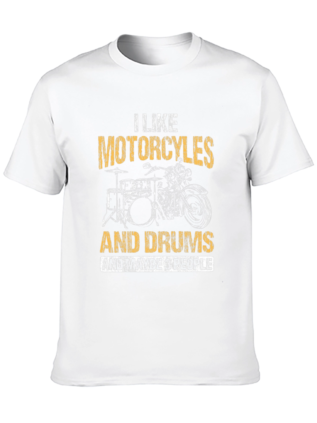 Motorcycle and Drum T-Shirt - I Like