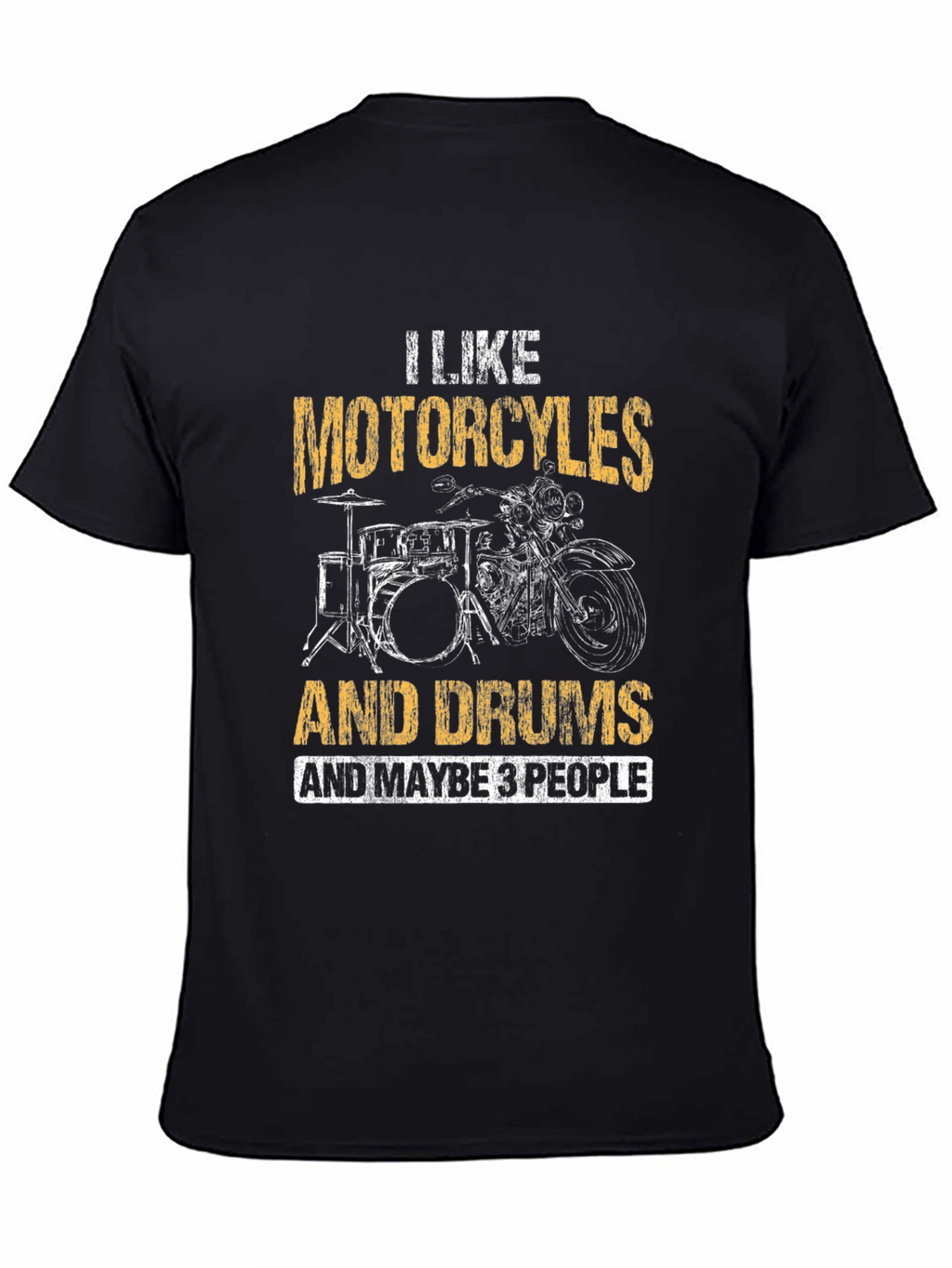 Motorcycle and Drum T-Shirt - I Like