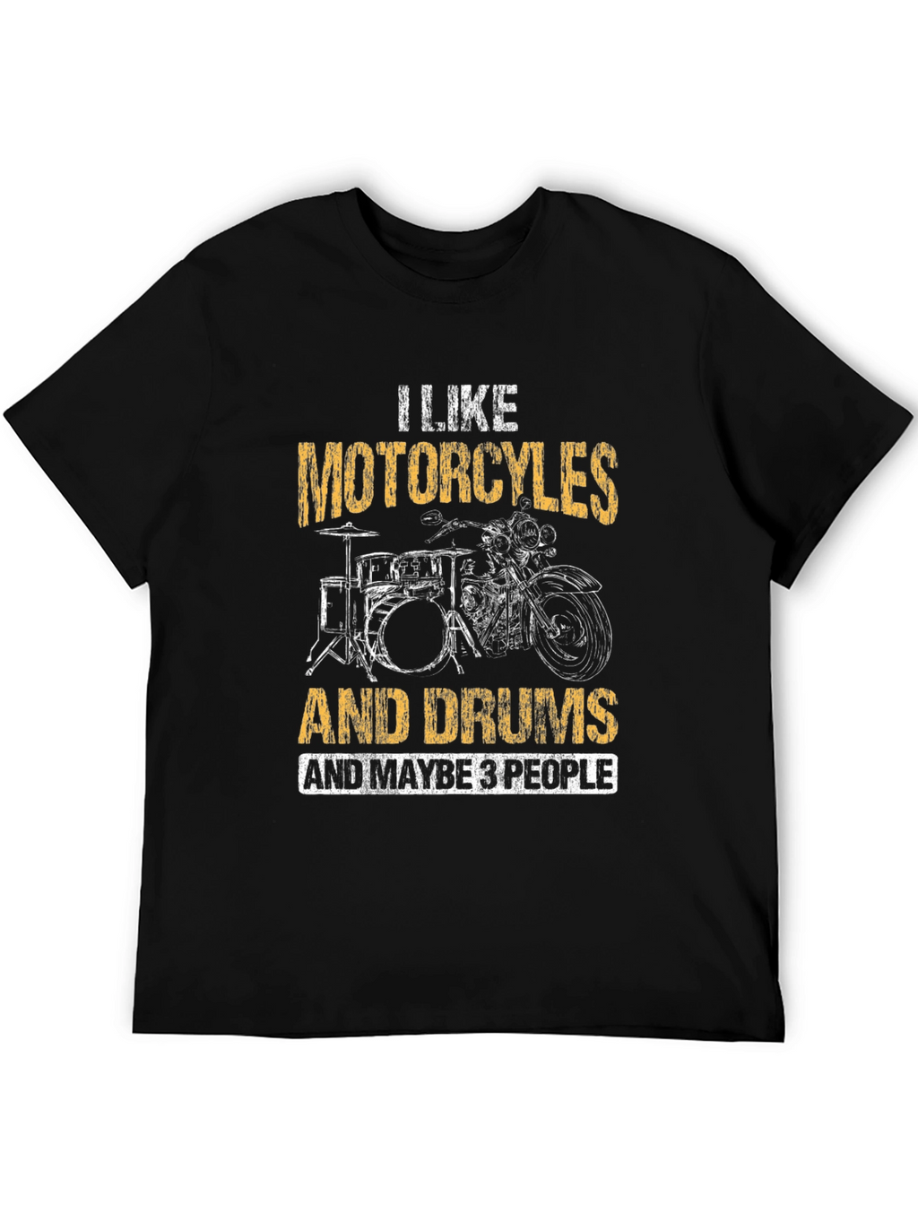 Motorcycle and Drum T-Shirt - I Like