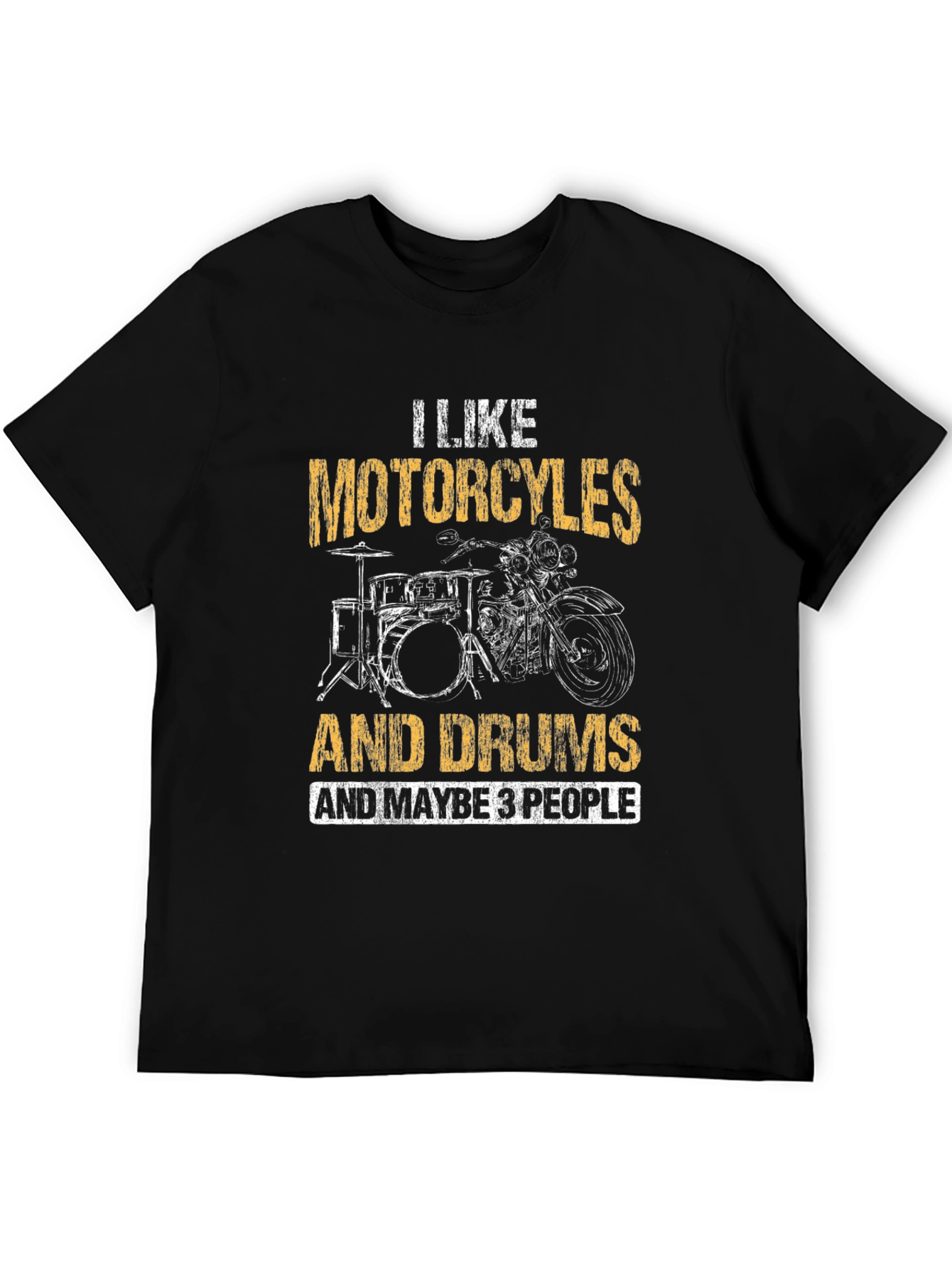 Motorcycle and Drum T-Shirt - I Like