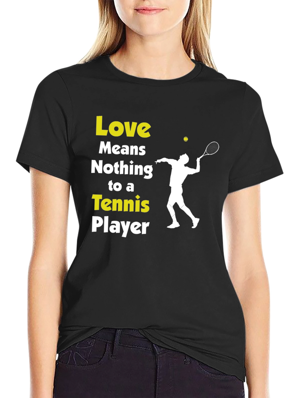 Tennis Player Graphic T-Shirt - Love Means Nothing