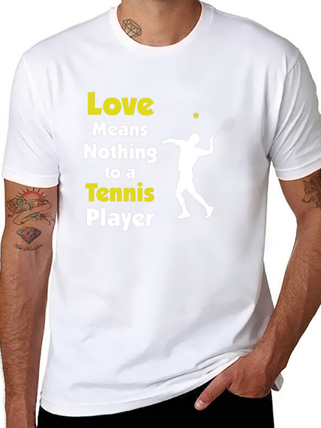 Tennis Player Graphic T-Shirt - Love Means Nothing