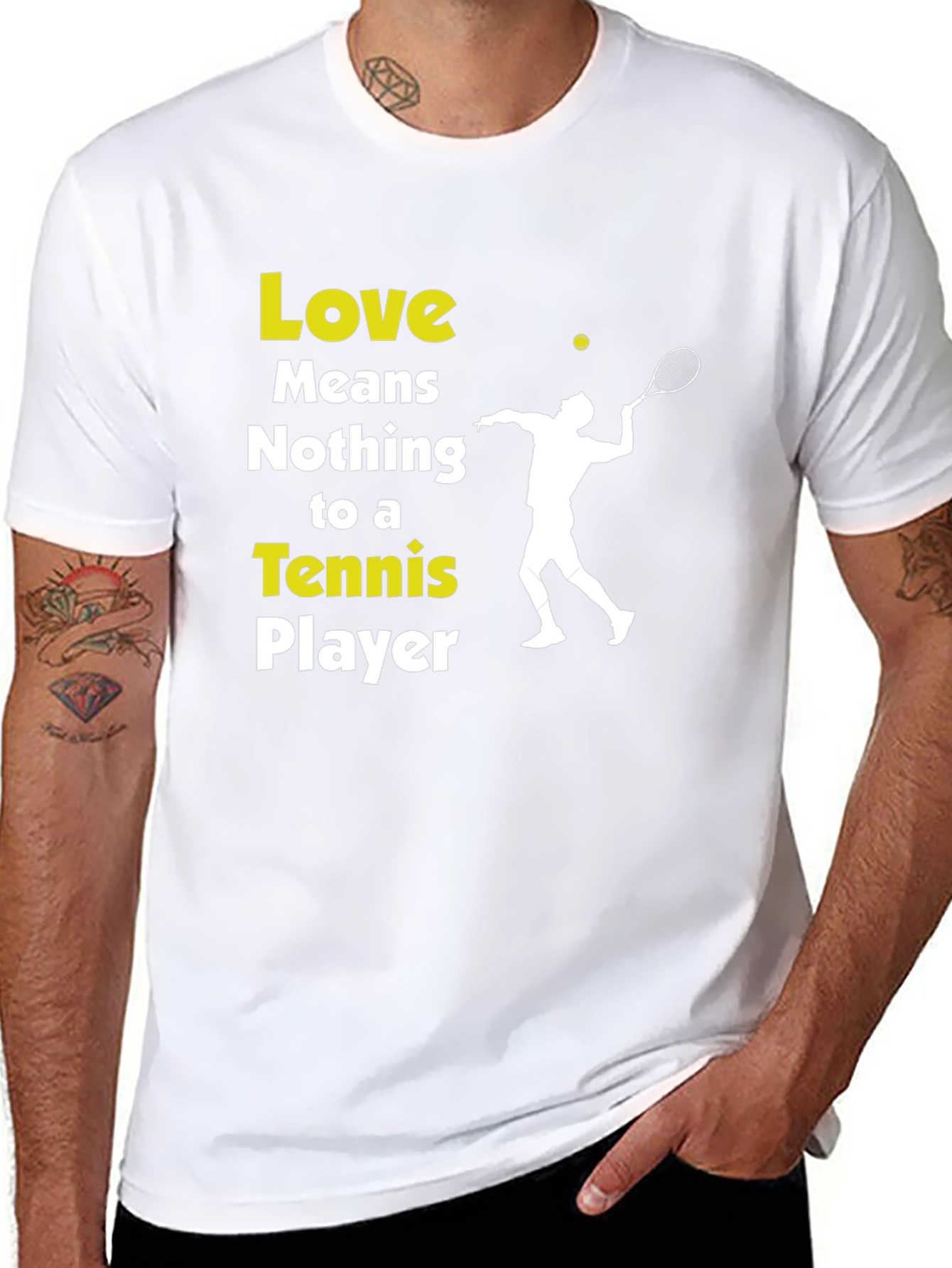 Tennis Player Graphic T-Shirt - Love Means Nothing