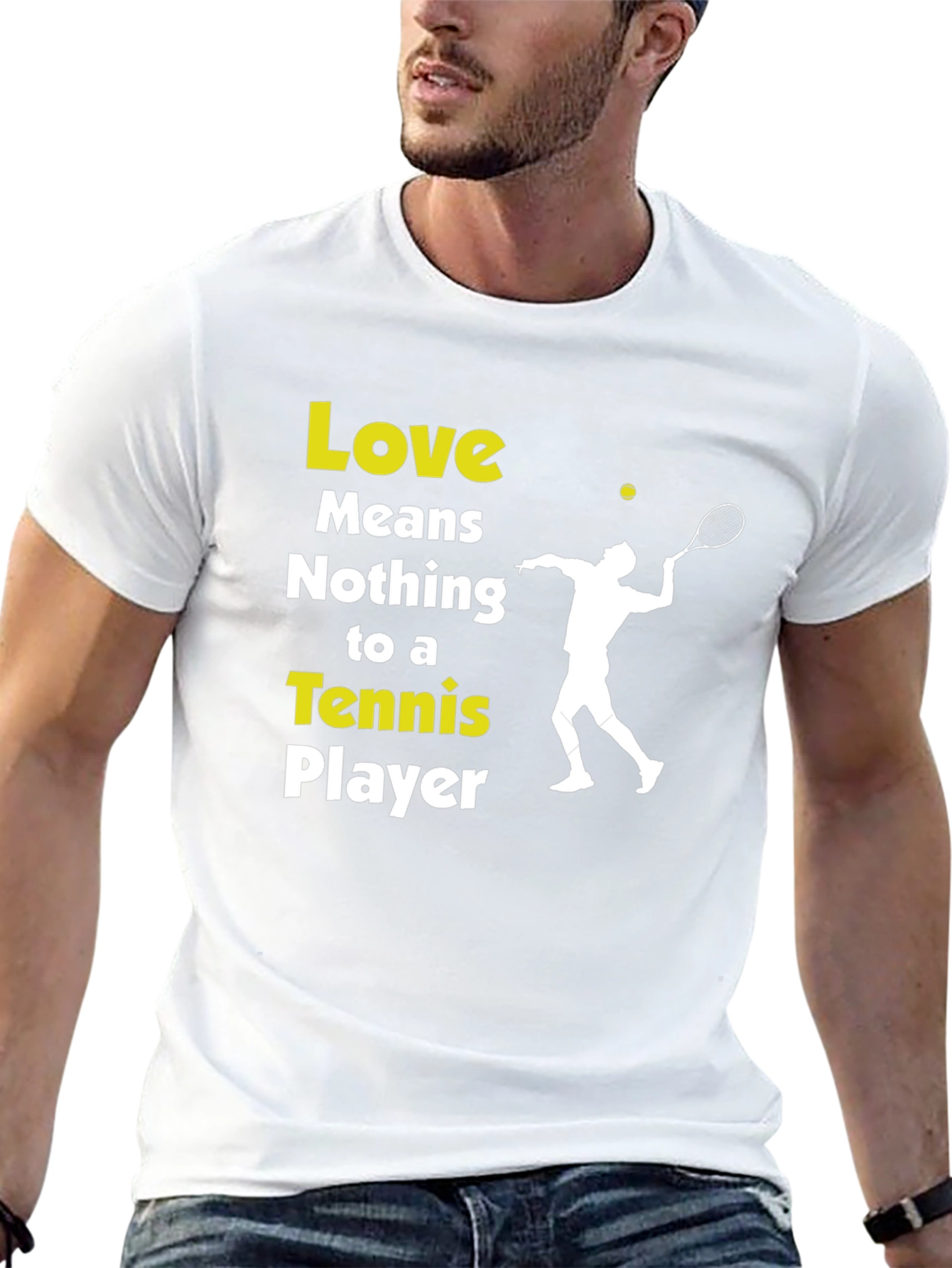 Tennis Player Graphic T-Shirt - Love Means Nothing