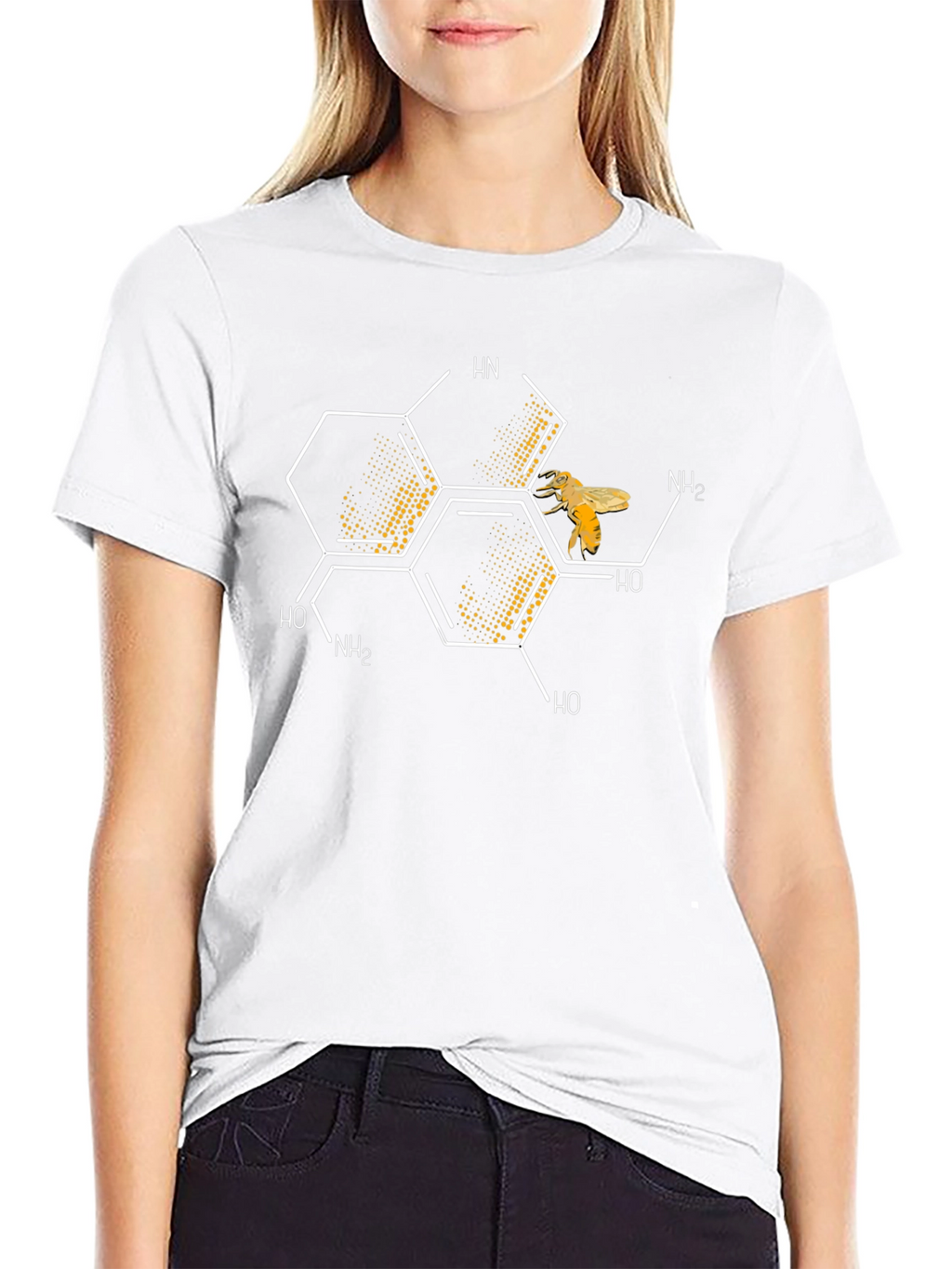 Honey Bee Chemical Structure Graphic T-Shirt