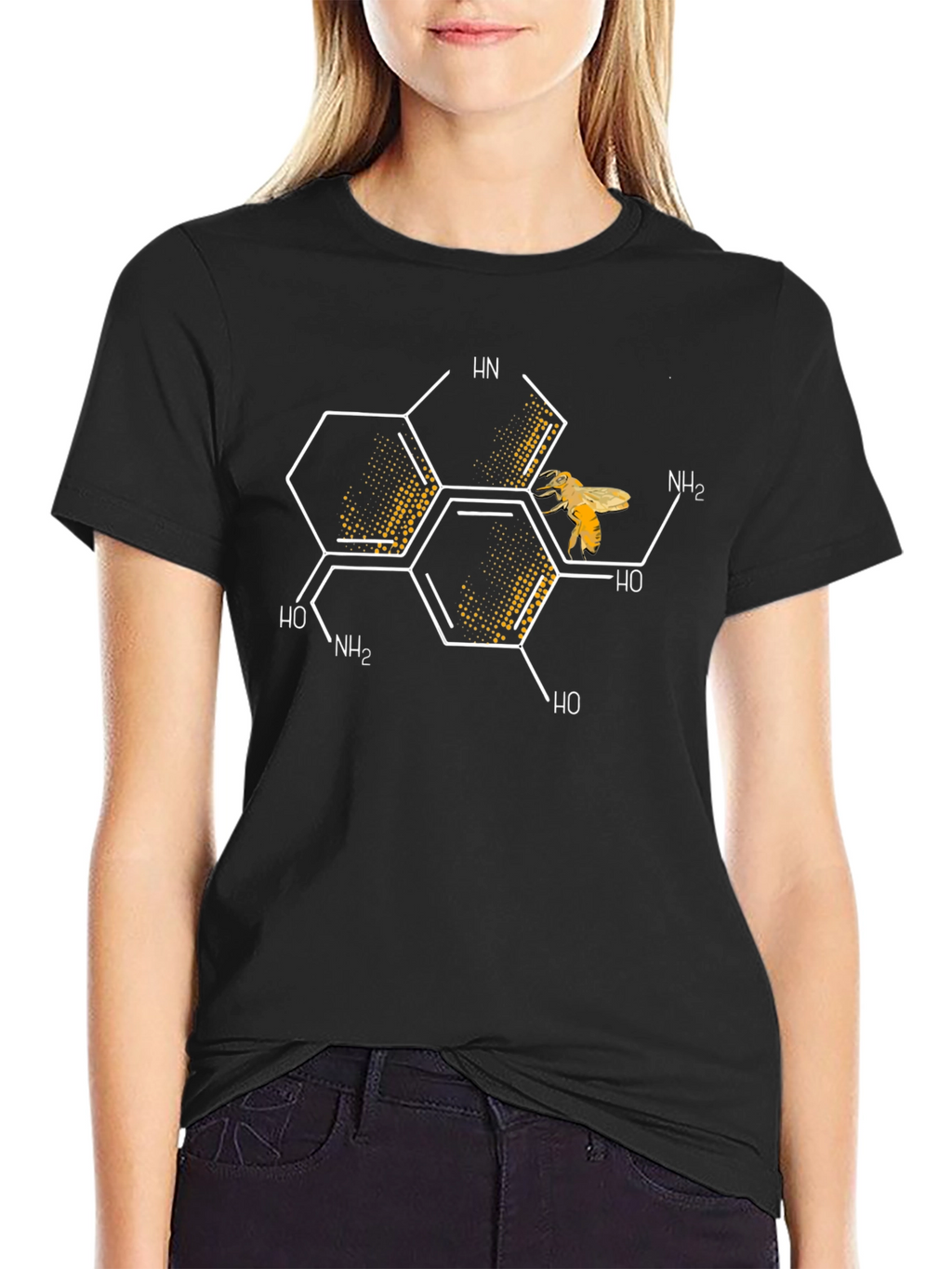 Honey Bee Chemical Structure Graphic T-Shirt