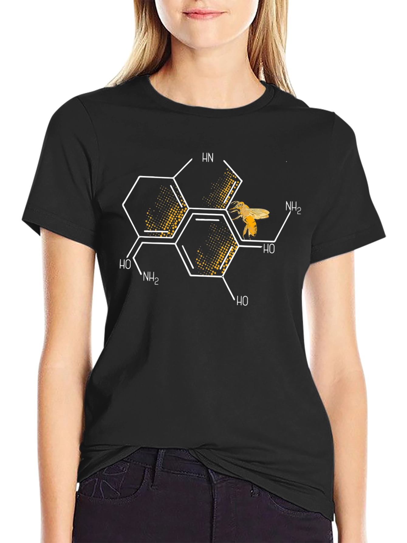 Honey Bee Chemical Structure Graphic T-Shirt