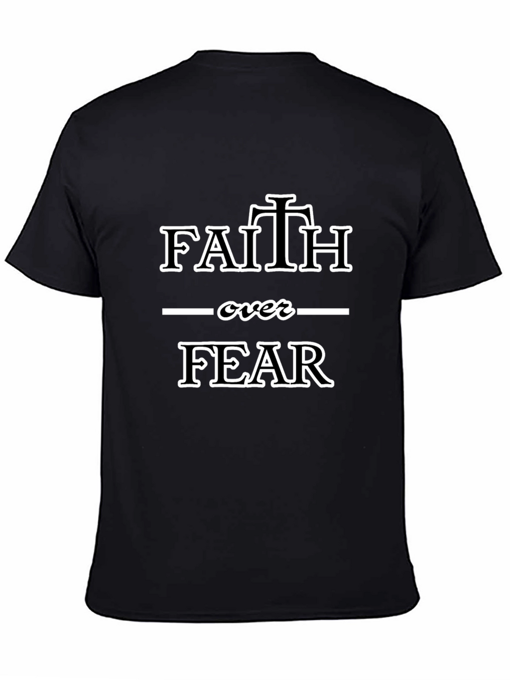 Faith Over Fear Graphic Tee - Black Christian T-Shirt