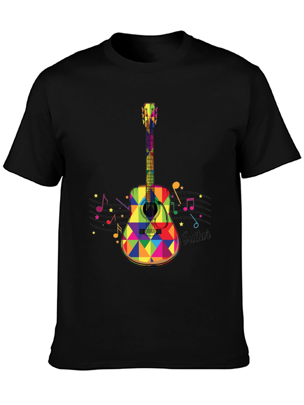 Colorful Guitar Graphic Tee