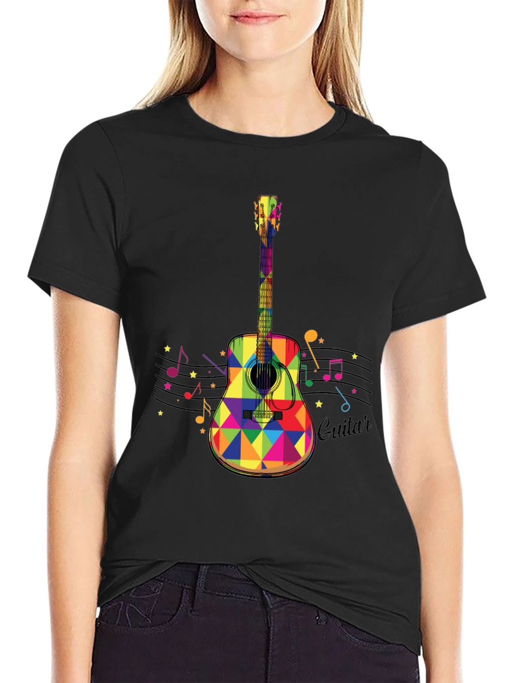 Colorful Guitar Graphic Tee