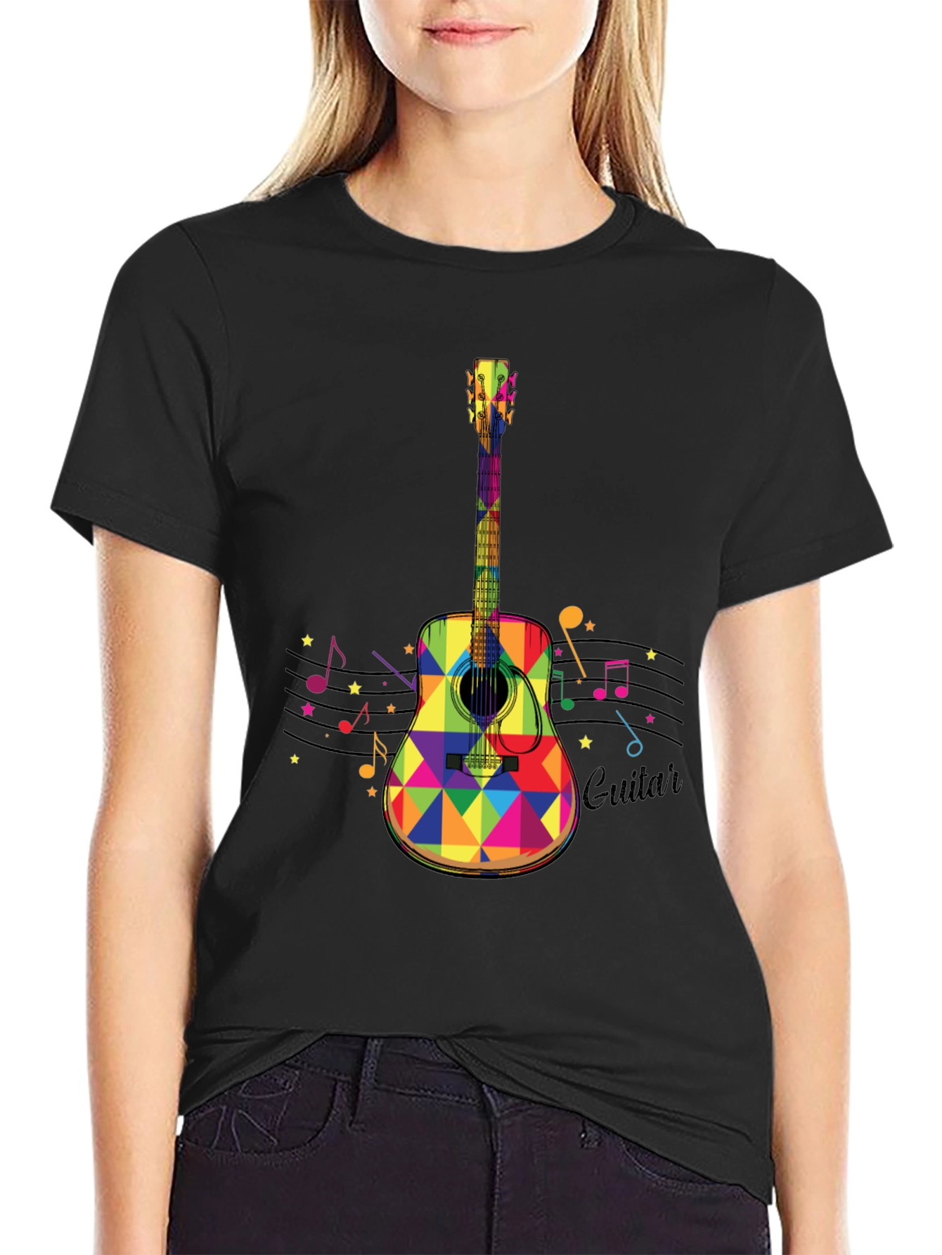 Colorful Guitar Graphic Tee