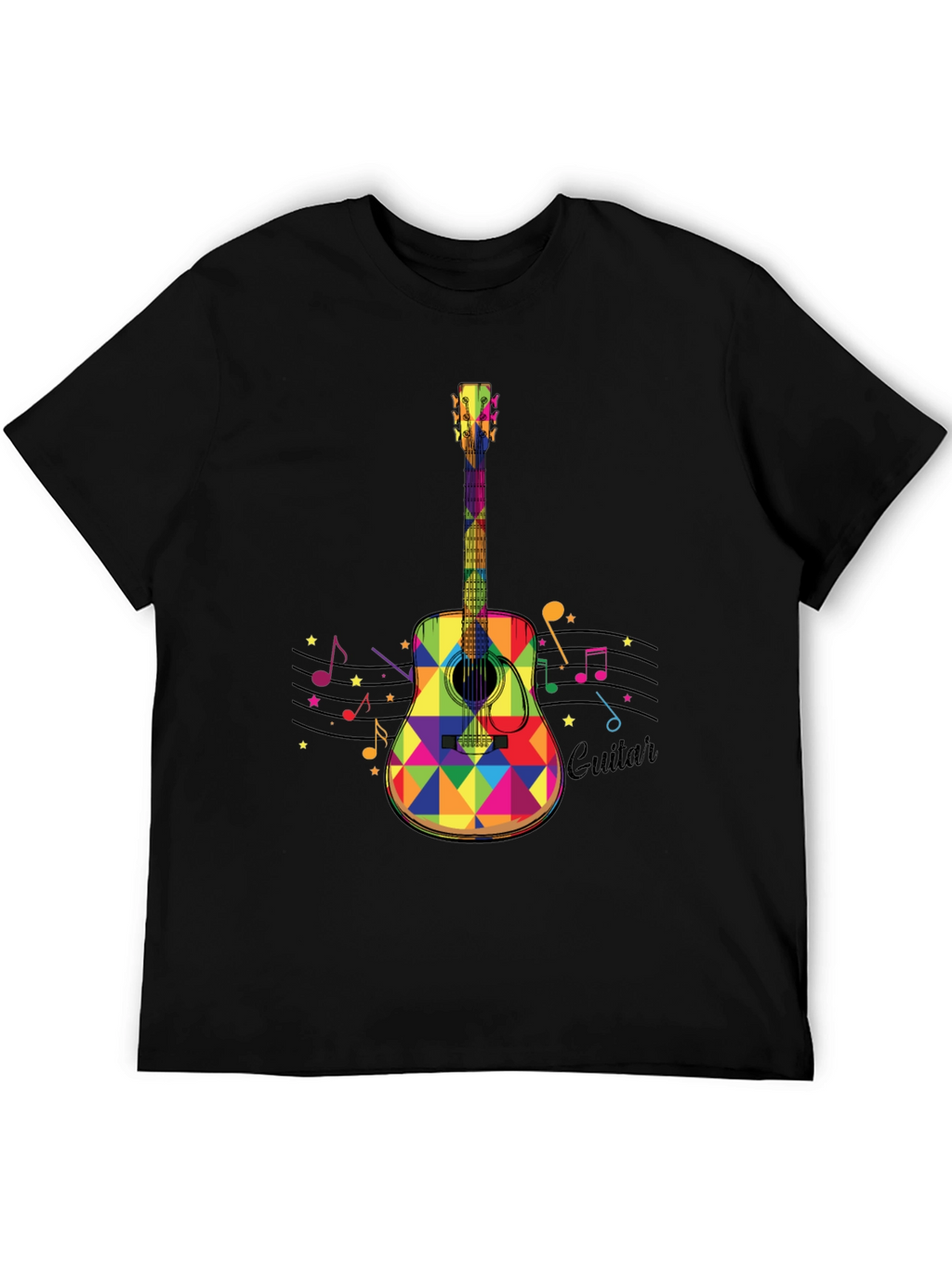 Colorful Guitar Graphic Tee