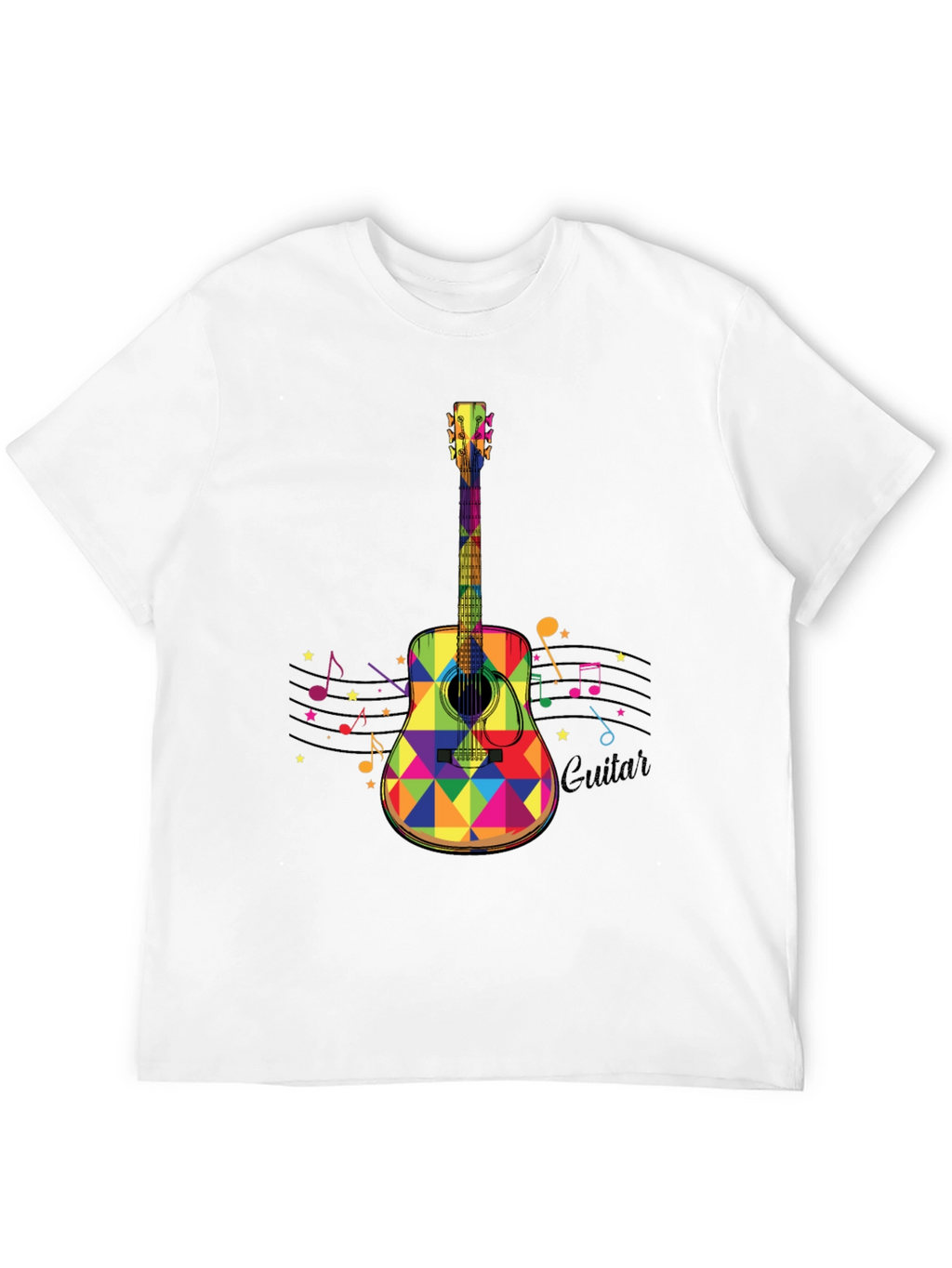 Colorful Guitar Graphic Tee