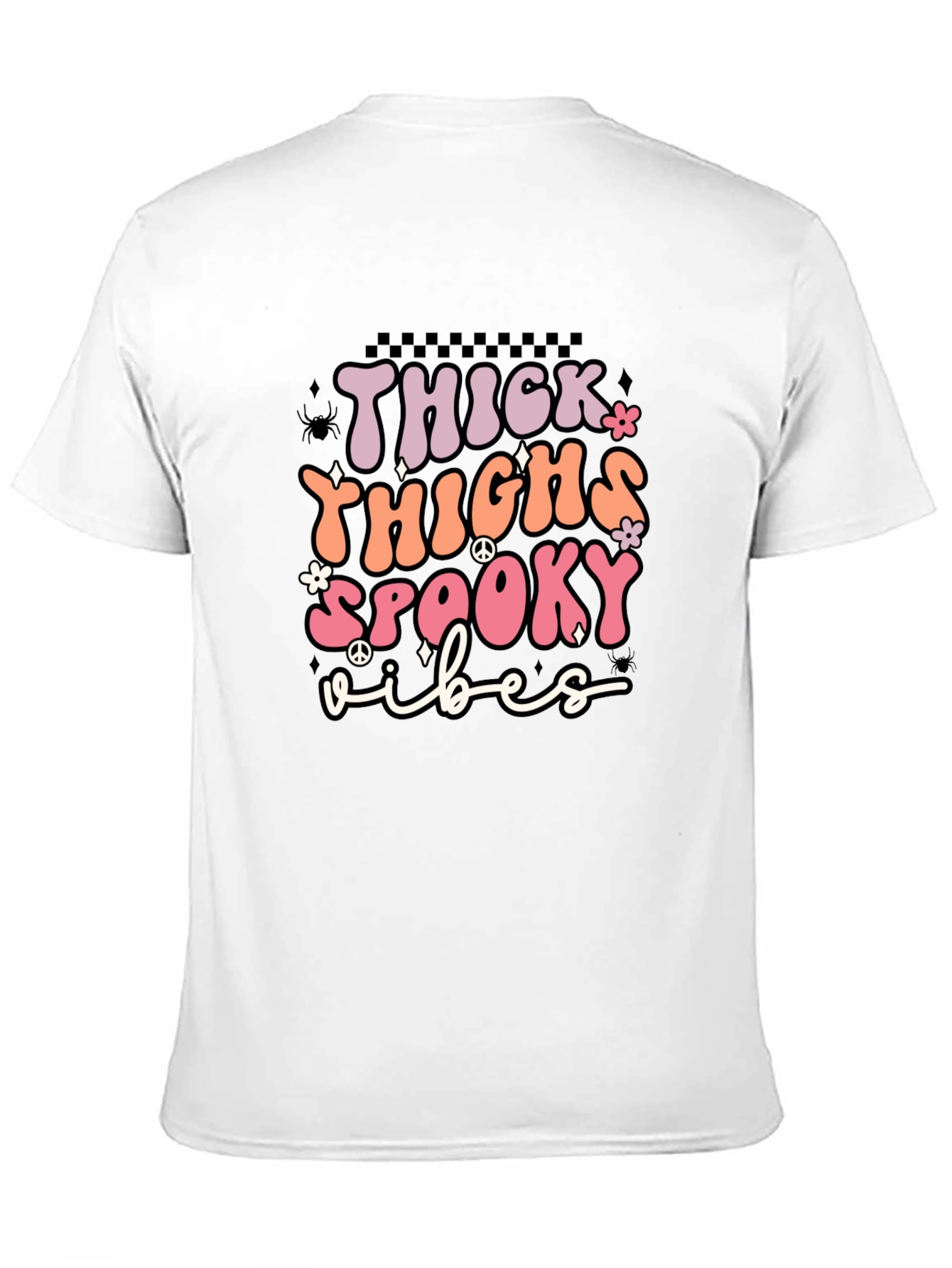 Thick Thighs Spooky Vibes Black T-Shirt