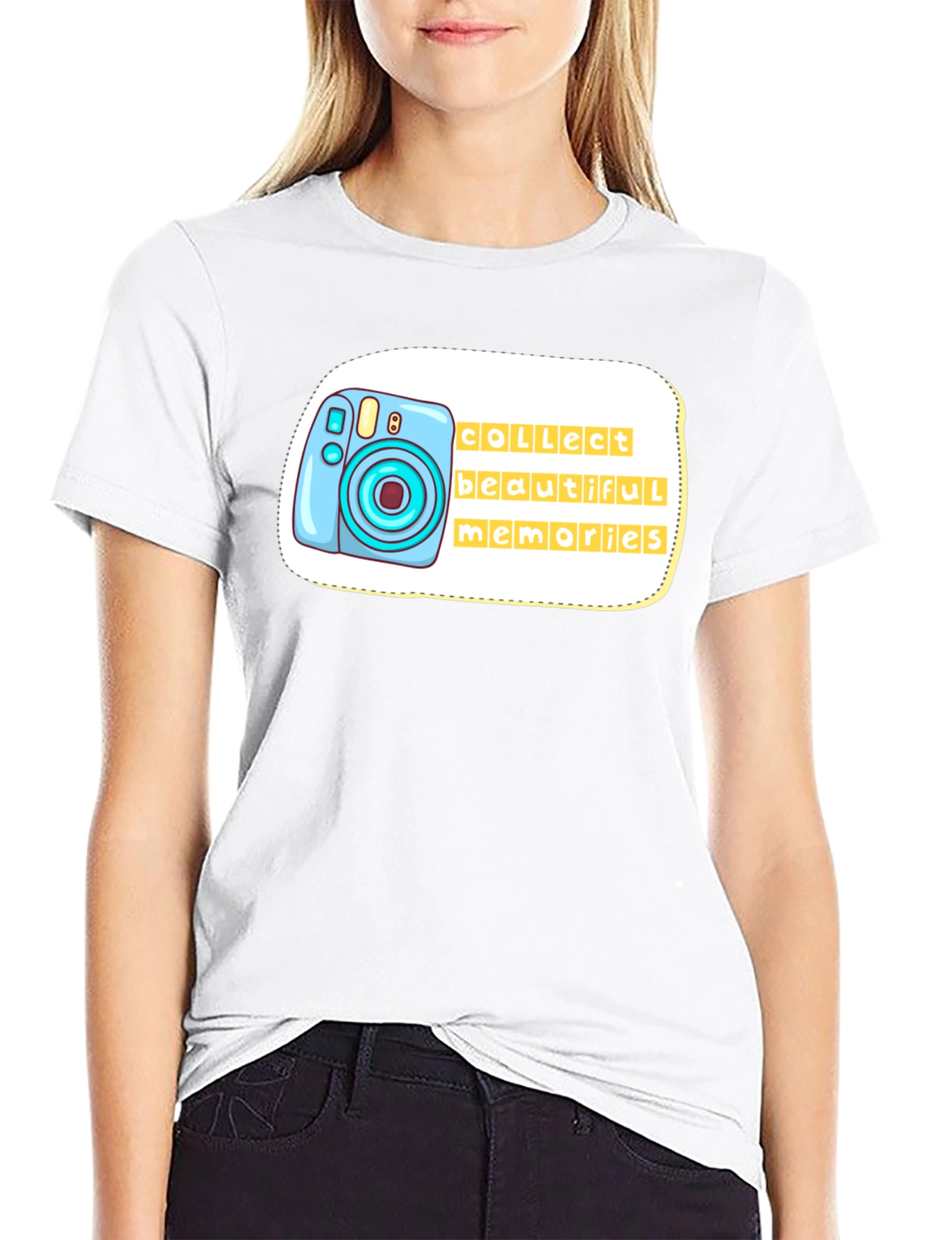 Camera Graphic Tee - Collect Beautiful Memories