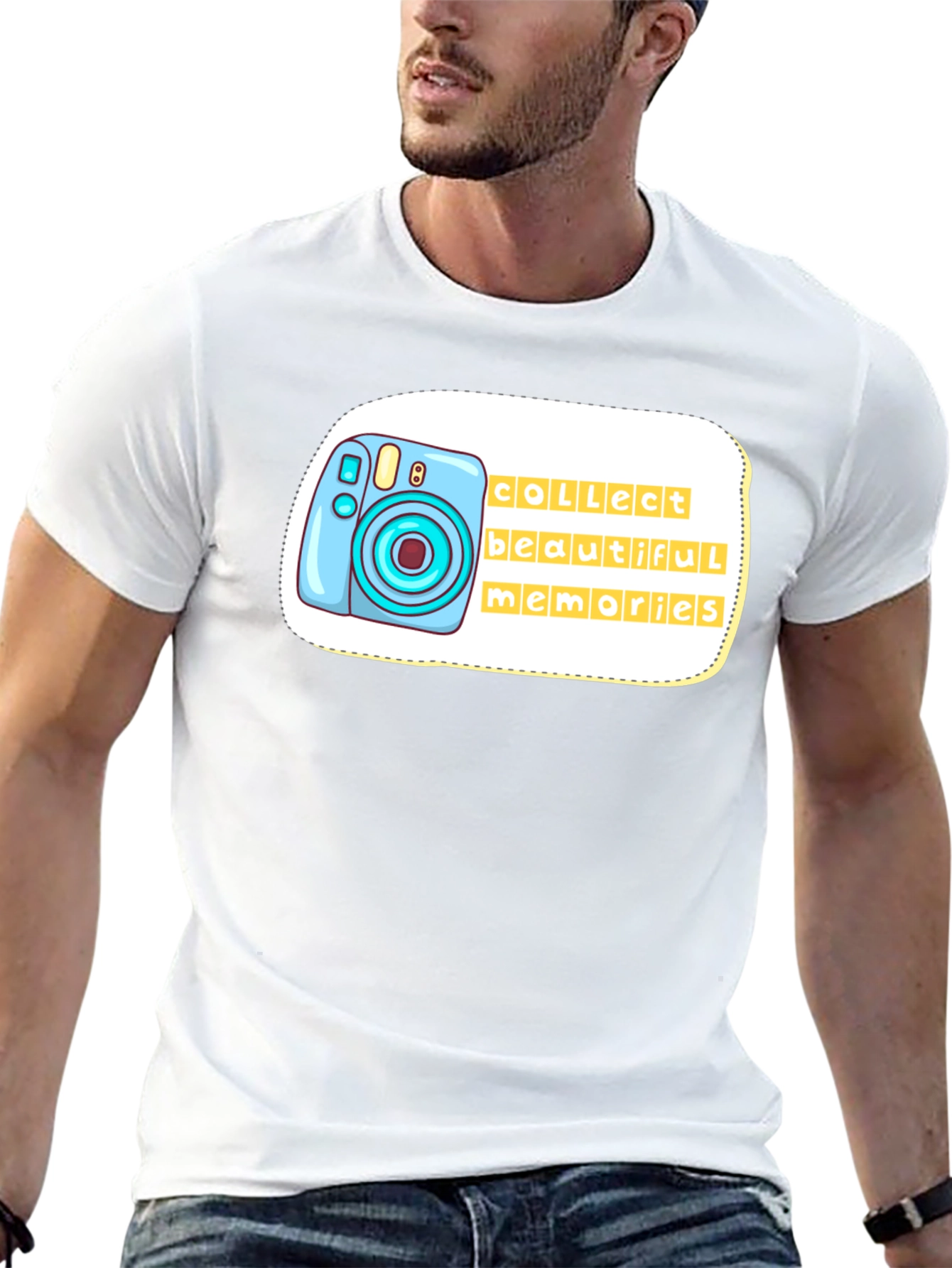 Camera Graphic Tee - Collect Beautiful Memories