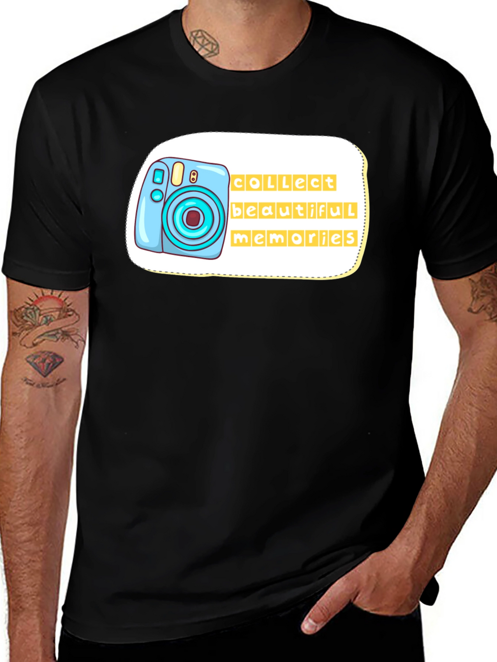 Camera Graphic Tee - Collect Beautiful Memories