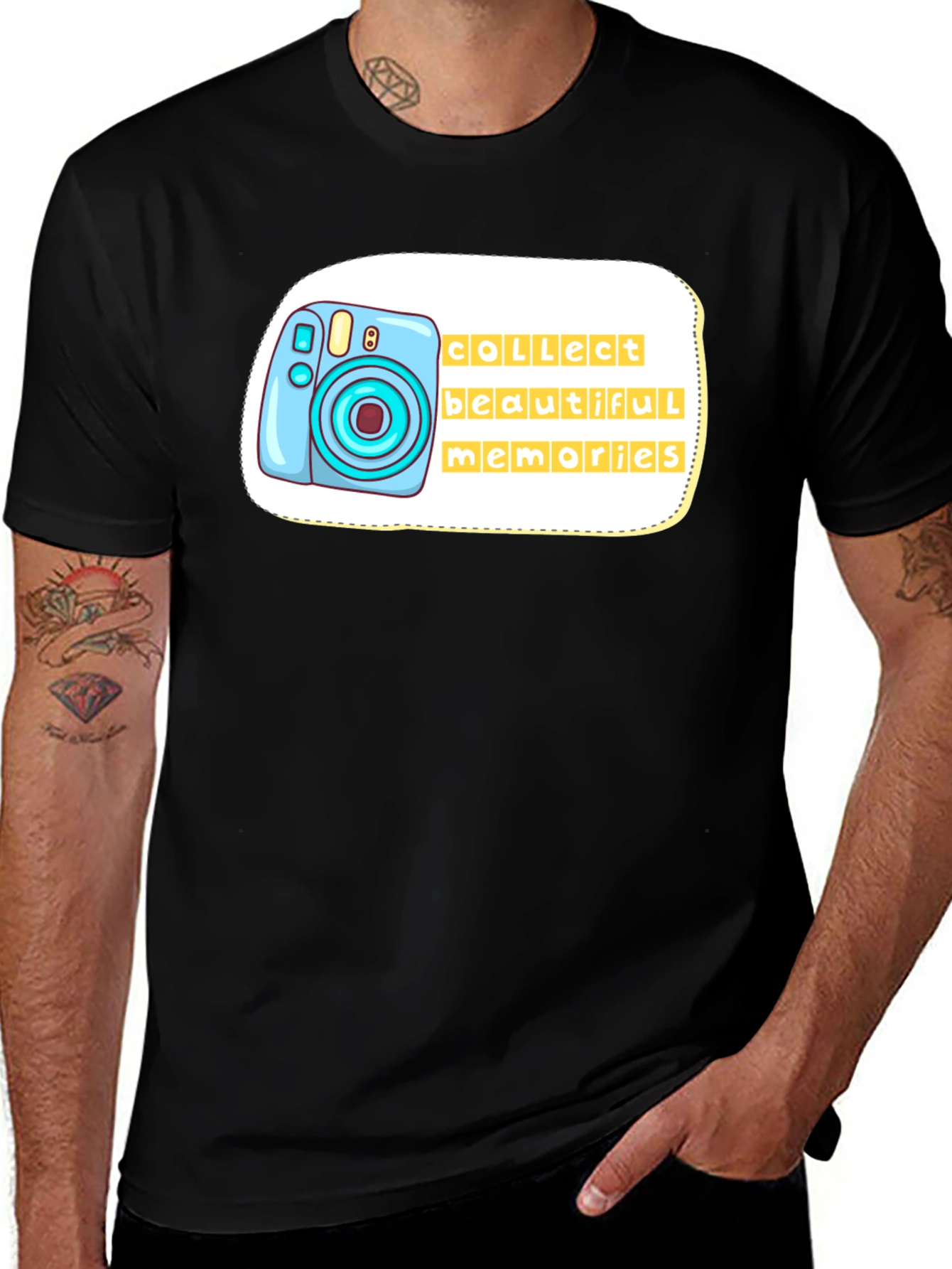 Camera Graphic Tee - Collect Beautiful Memories