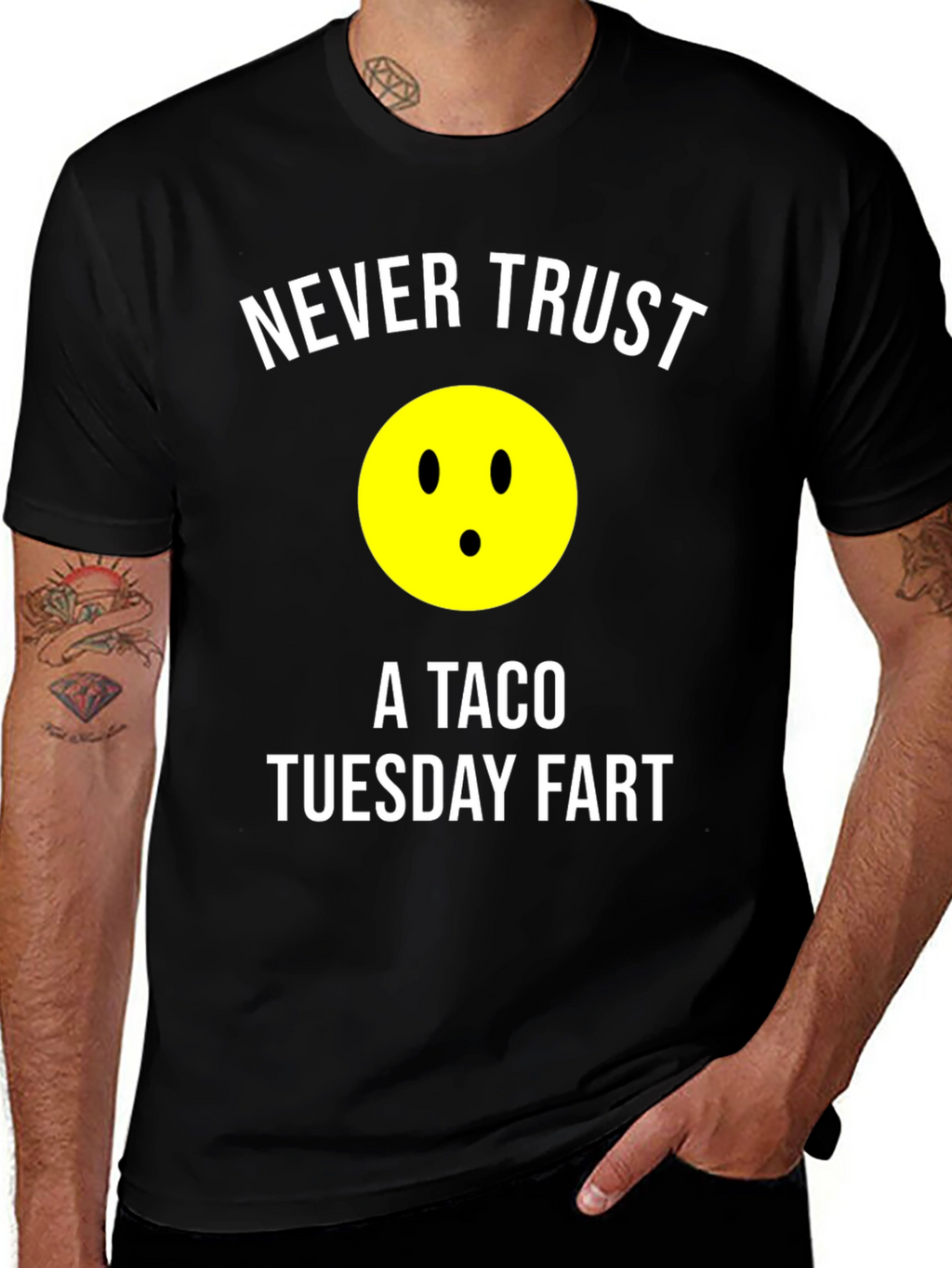 Never Trust A Taco Tuesday Fart Graphic T-Shirt