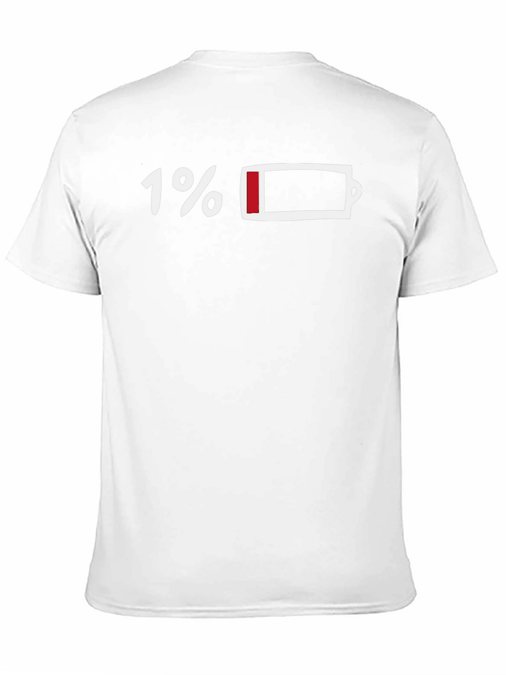 1% Battery T-Shirt - Low Power Mode Graphic Tee