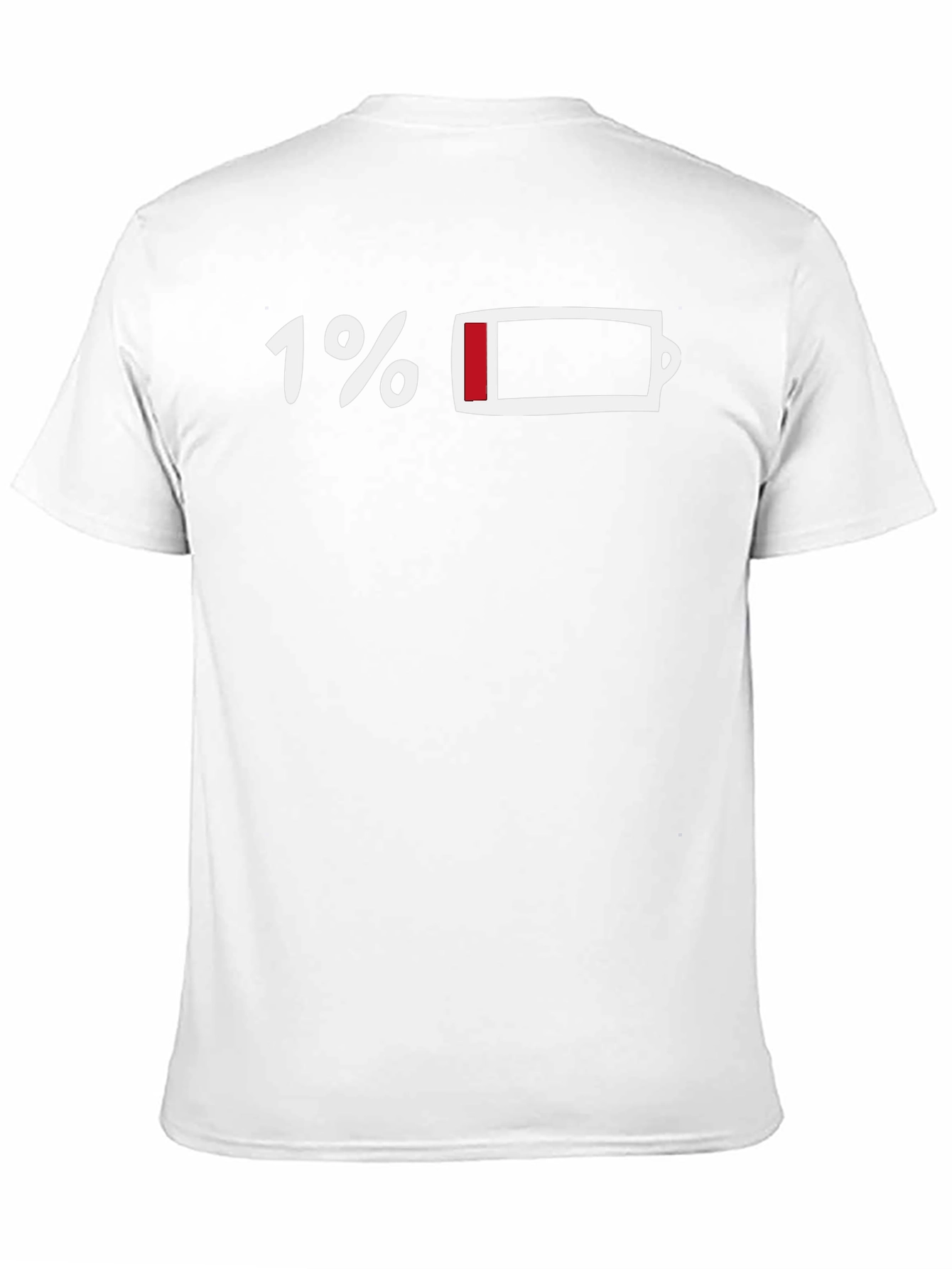 1% Battery T-Shirt - Low Power Mode Graphic Tee