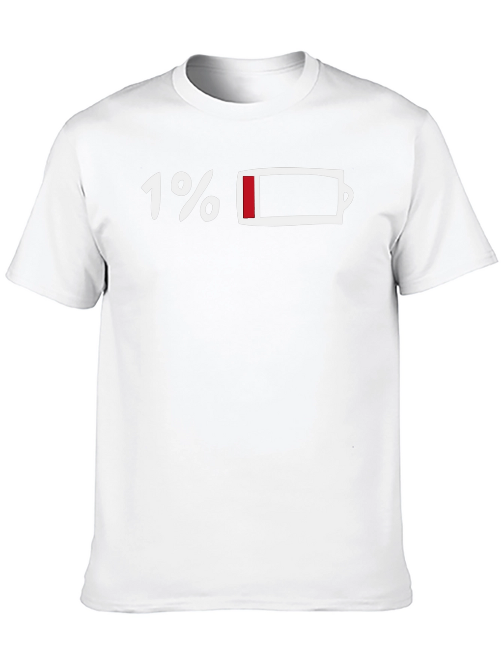 1% Battery T-Shirt - Low Power Mode Graphic Tee