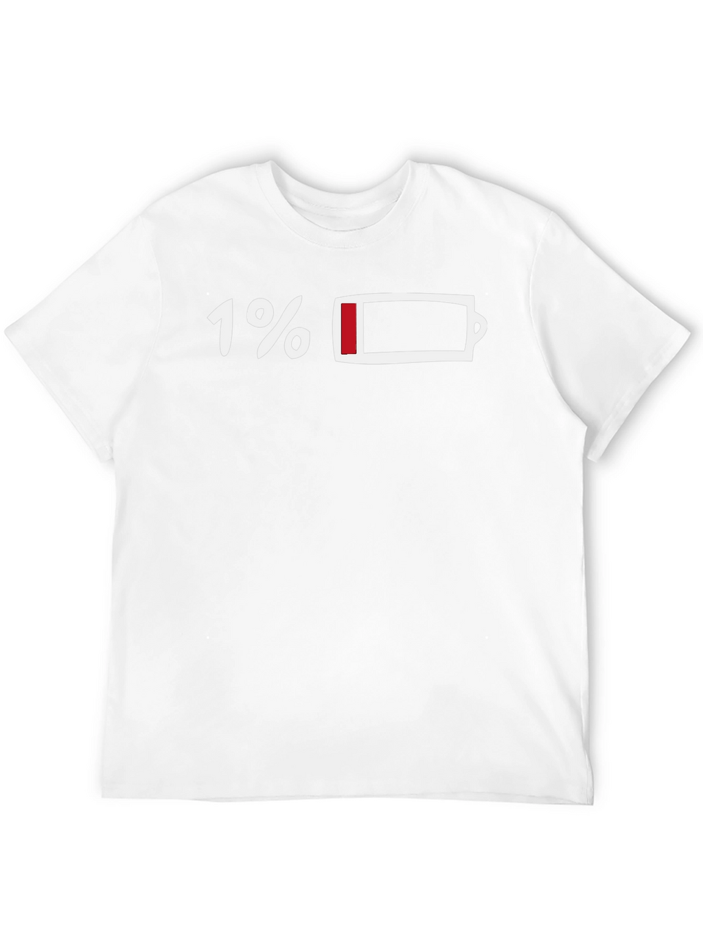 1% Battery T-Shirt - Low Power Mode Graphic Tee