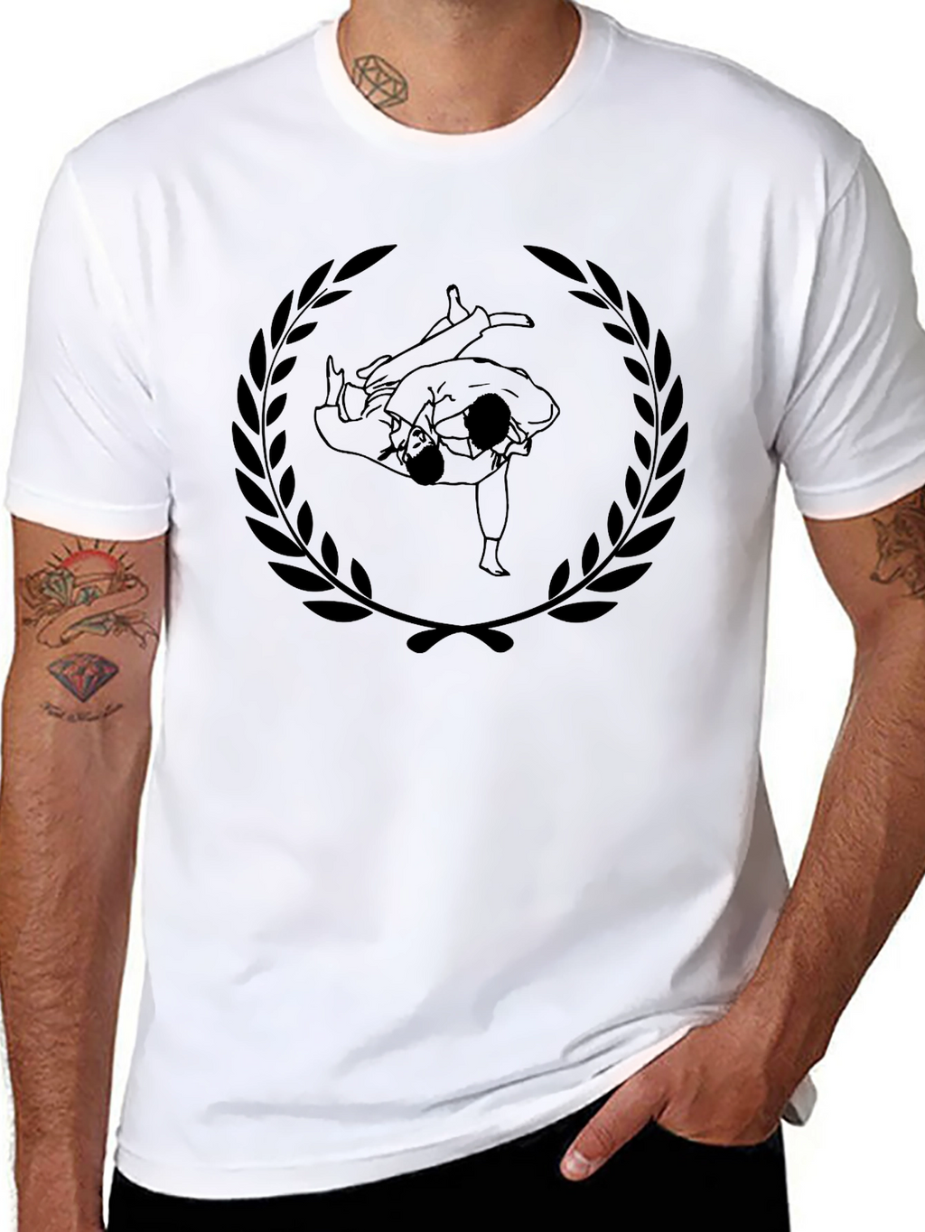 Judo Laurel Wreath Graphic Tee