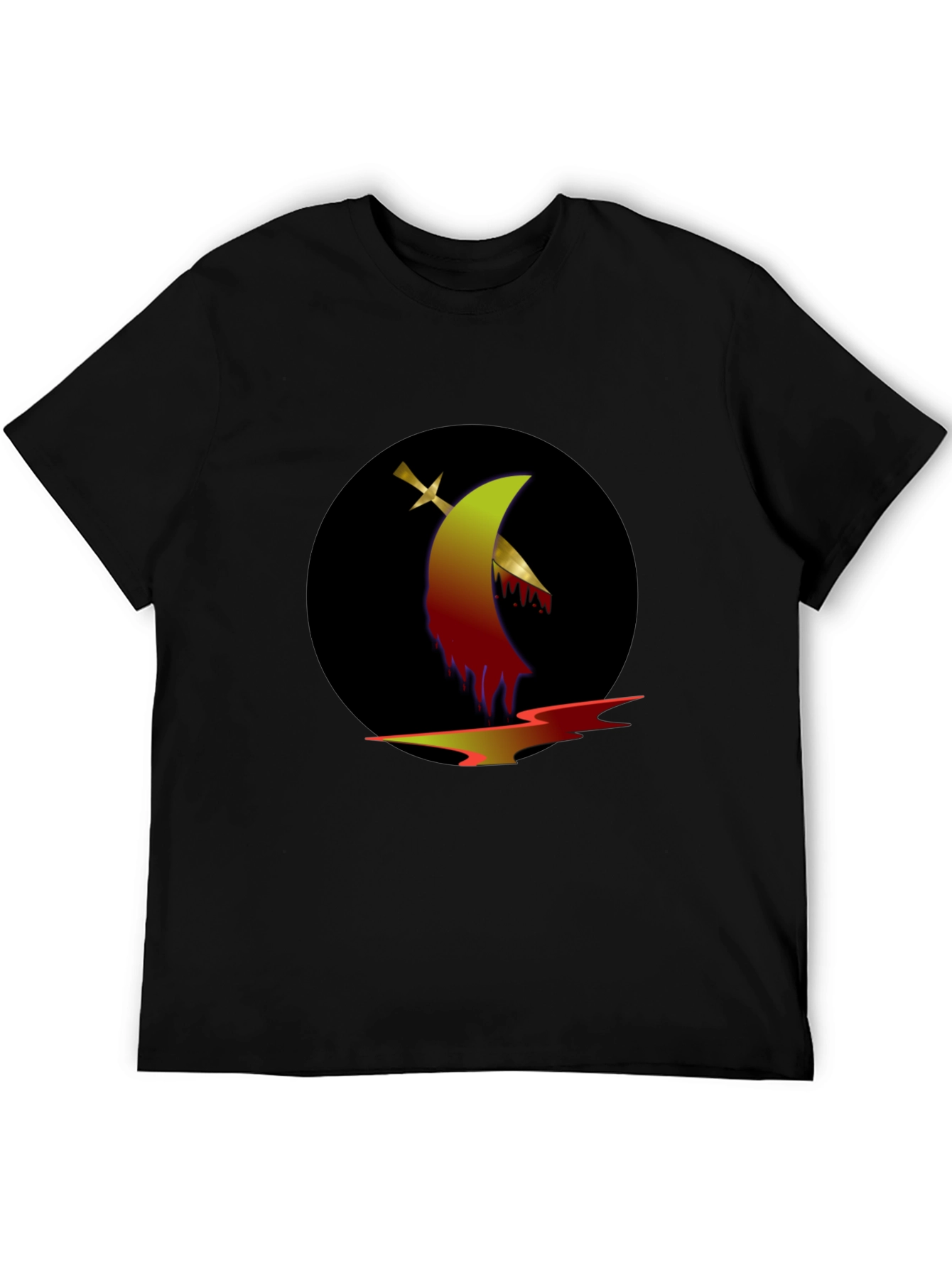 Graphic Tee: Sword & Moon Design