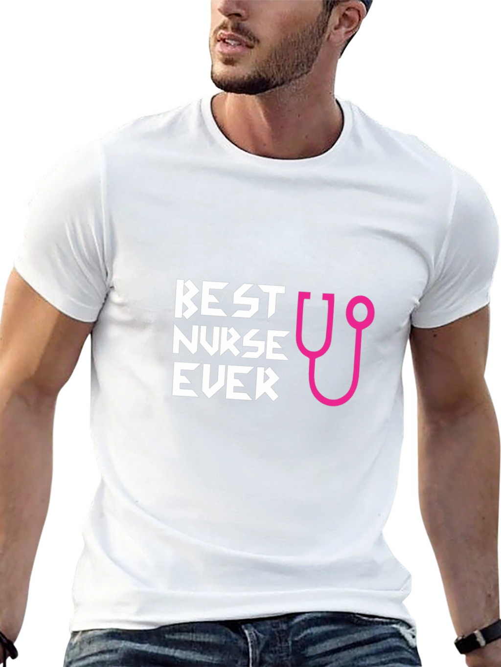 Best Nurse Ever Graphic T-Shirt - Black