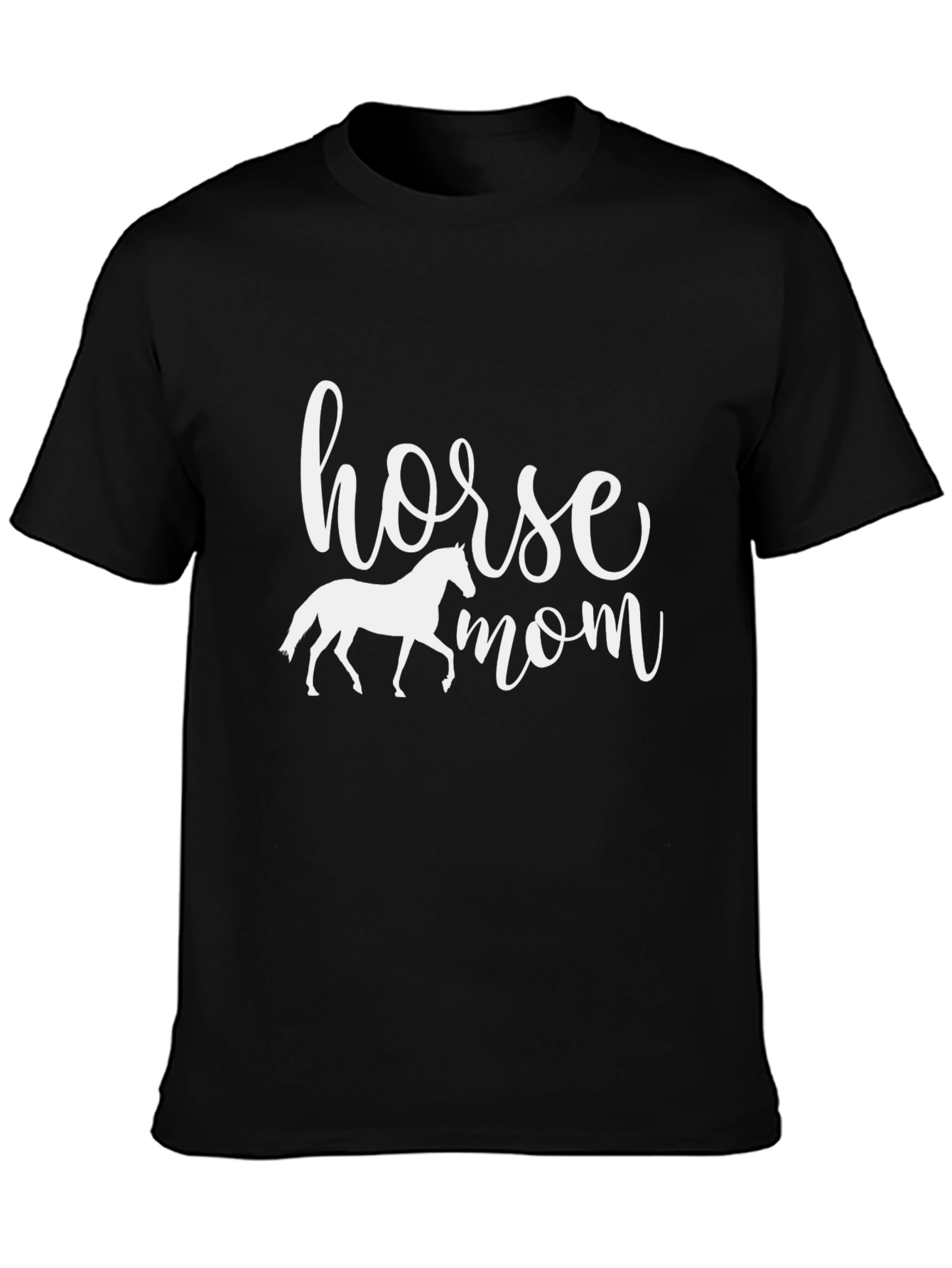 Horse Mom Black Graphic T-Shirt