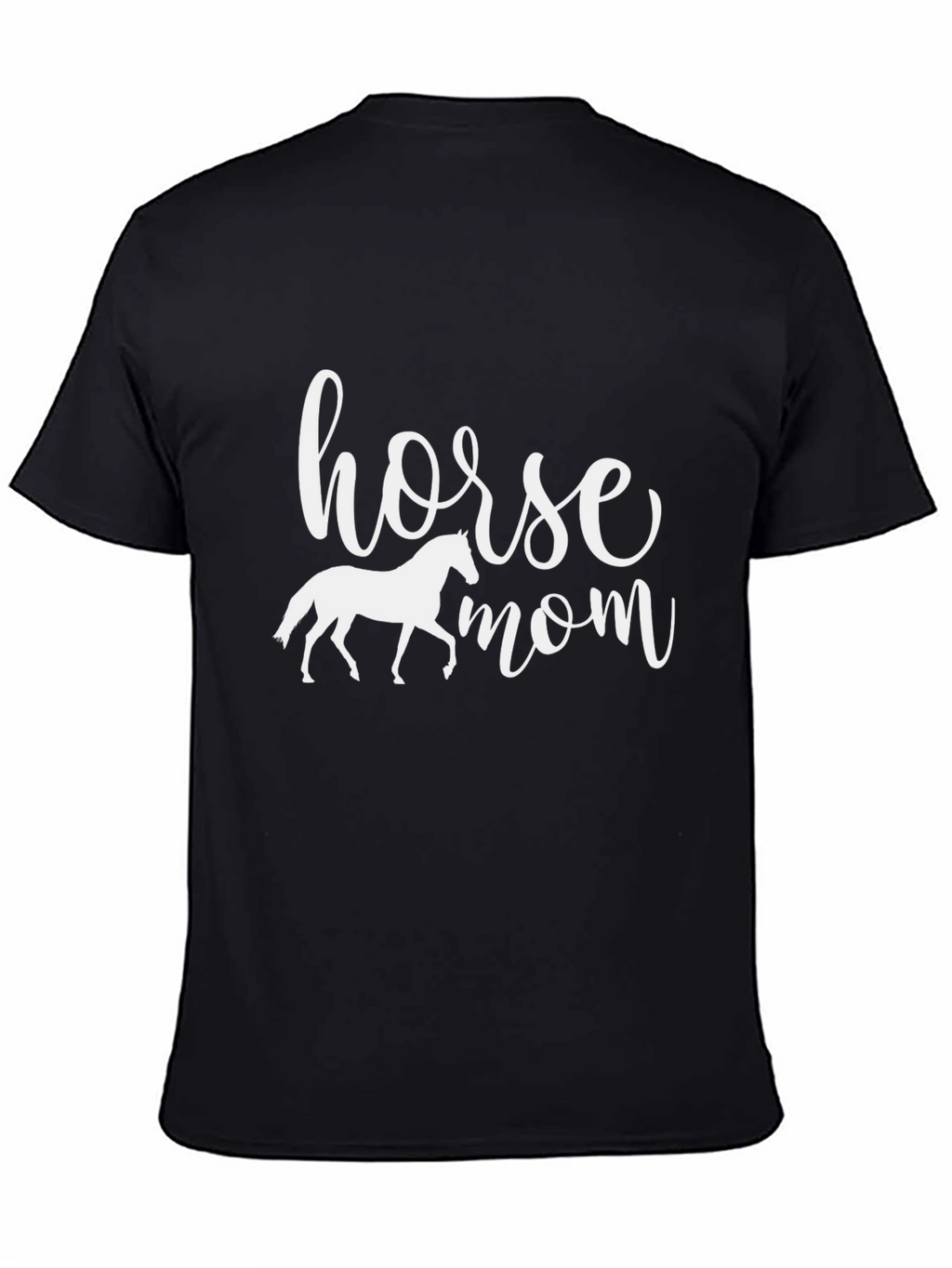 Horse Mom Black Graphic T-Shirt