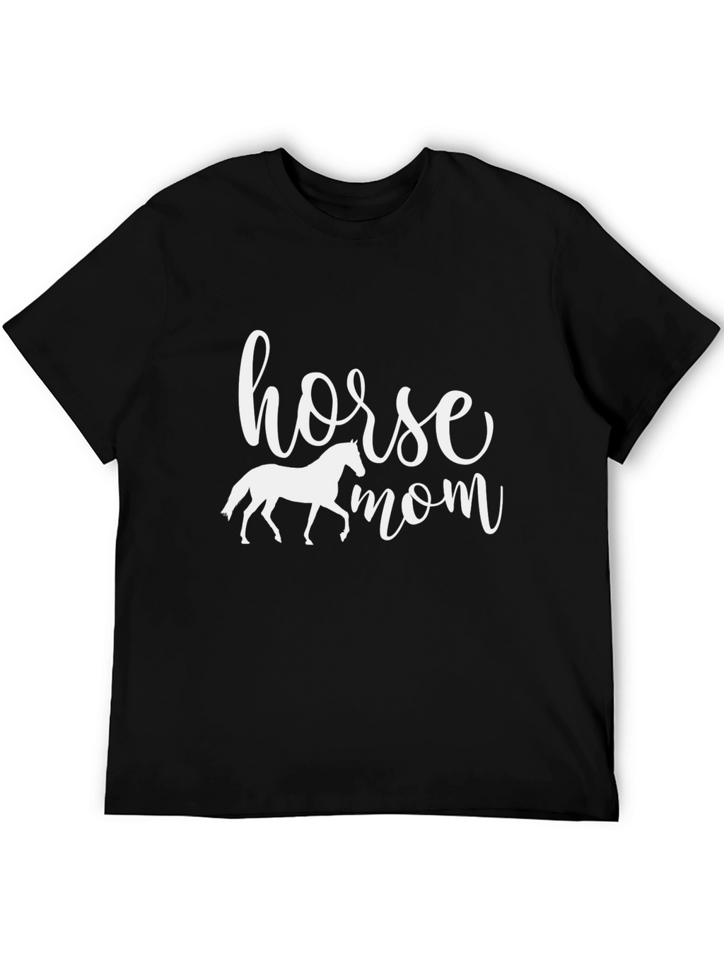 Horse Mom Black Graphic T-Shirt